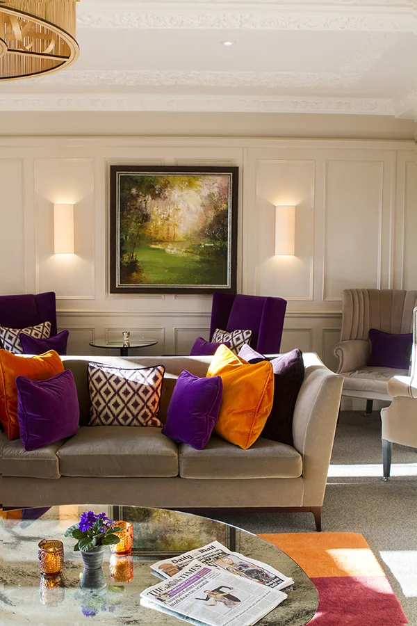 The lounge area at Foxhill Manor where we had our after dinner drinks
