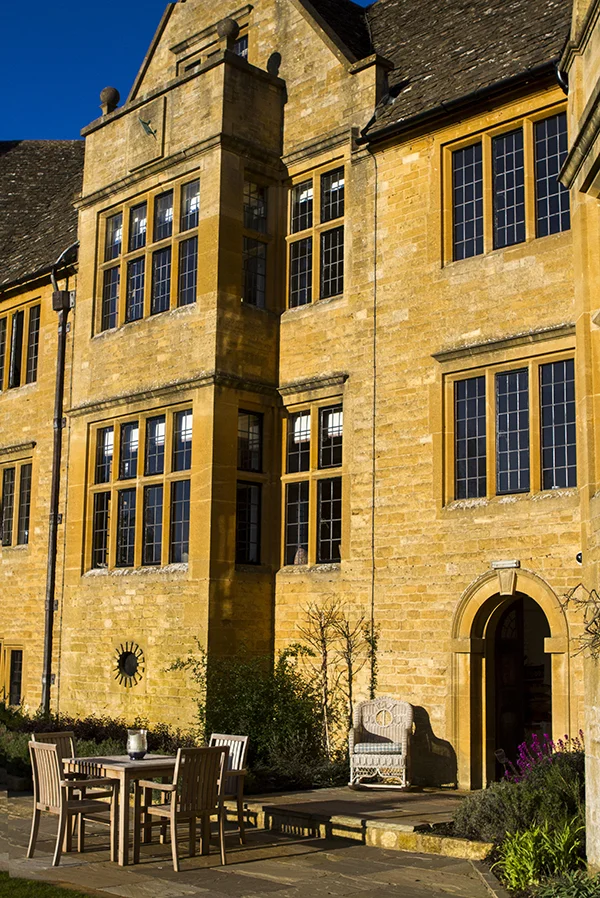 The rear exterior of Foxhill Manor