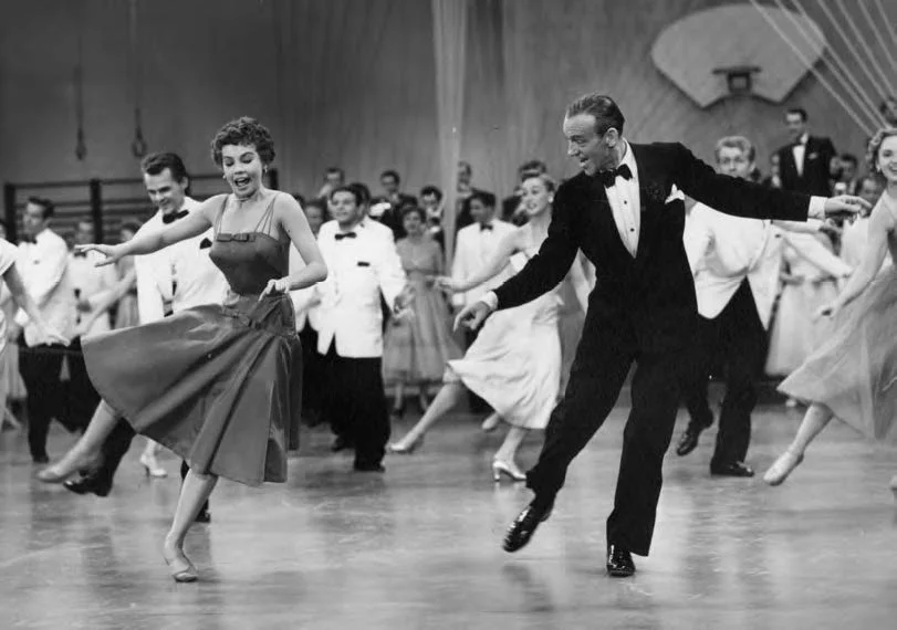 Dancing with Fred Astaire in a still from Daddy Long Legs (1955)
