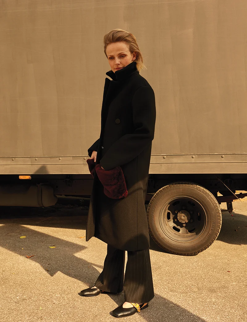 Coat and trousers: Ellery / Shoes: Yuul Yie