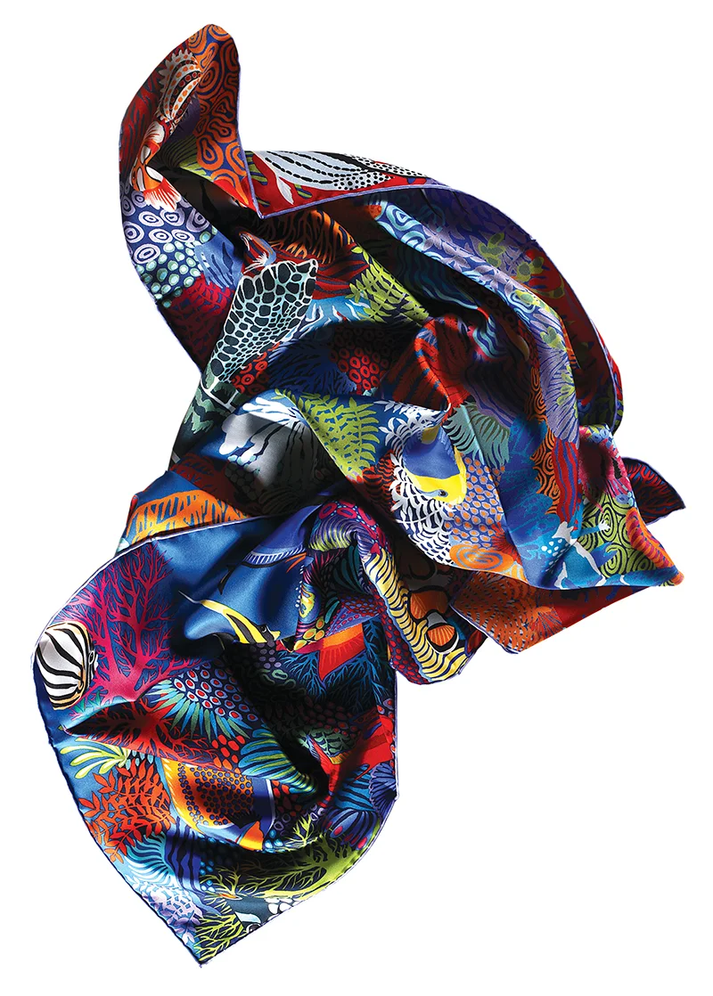 Under The Waves silk scarf: Hermès