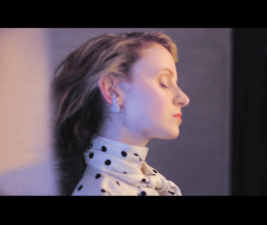 Beverly Silk shirt: Petar Petrov @ matchesfashion.com / Wing of Desire diamond earring: Jessica McCormack