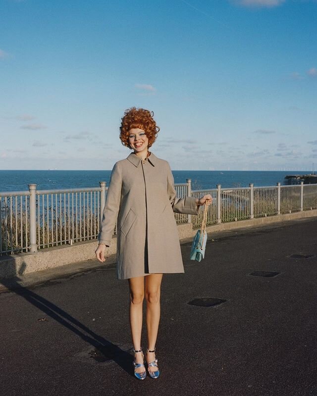 Sun and fun at the seaside... remember that?! 😂😢 Fab pic from our story &ldquo;Margate Affair&rdquo; in the latest issue, shot by @paulfarrellphotography 🌞🌞🌞 Gorgeous @xx_ninon wears coat by @apc_paris Earring &amp; bag by @chloe Shoes by @loubo