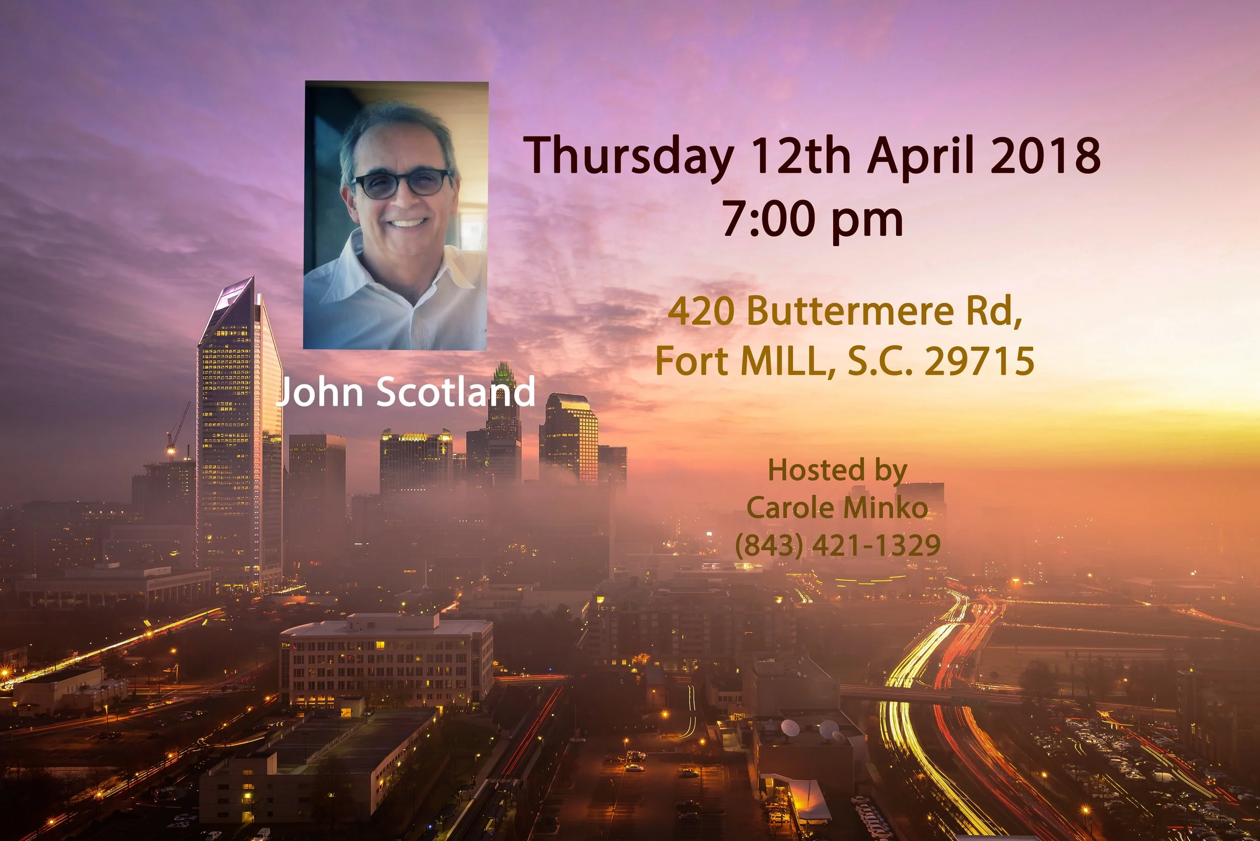 John Scotland in Fort Mill, SC for One Night Only!