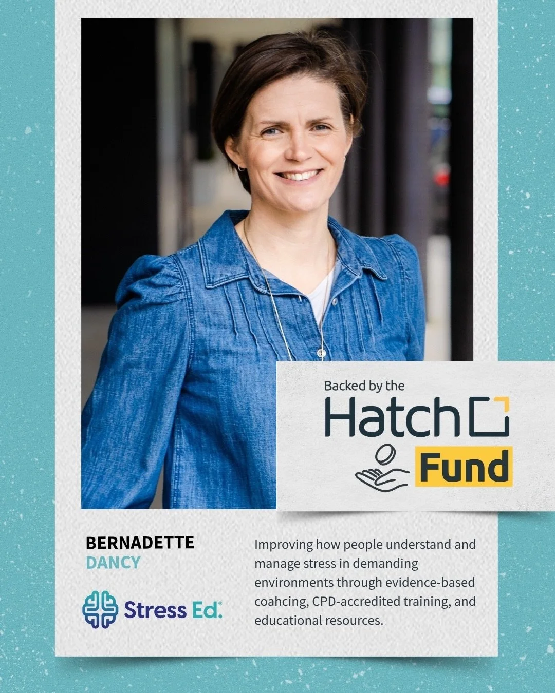 Last year, I was part of the Hatch Enterprise Incubator Programme, and I&rsquo;m delighted to finally be able to share with you that I was selected to receive a Hatch Grant to support the development of my business Stress Ed. @stress.ed.ig 

The gran