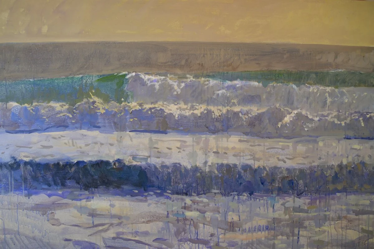 wave art painting oil paint california winter