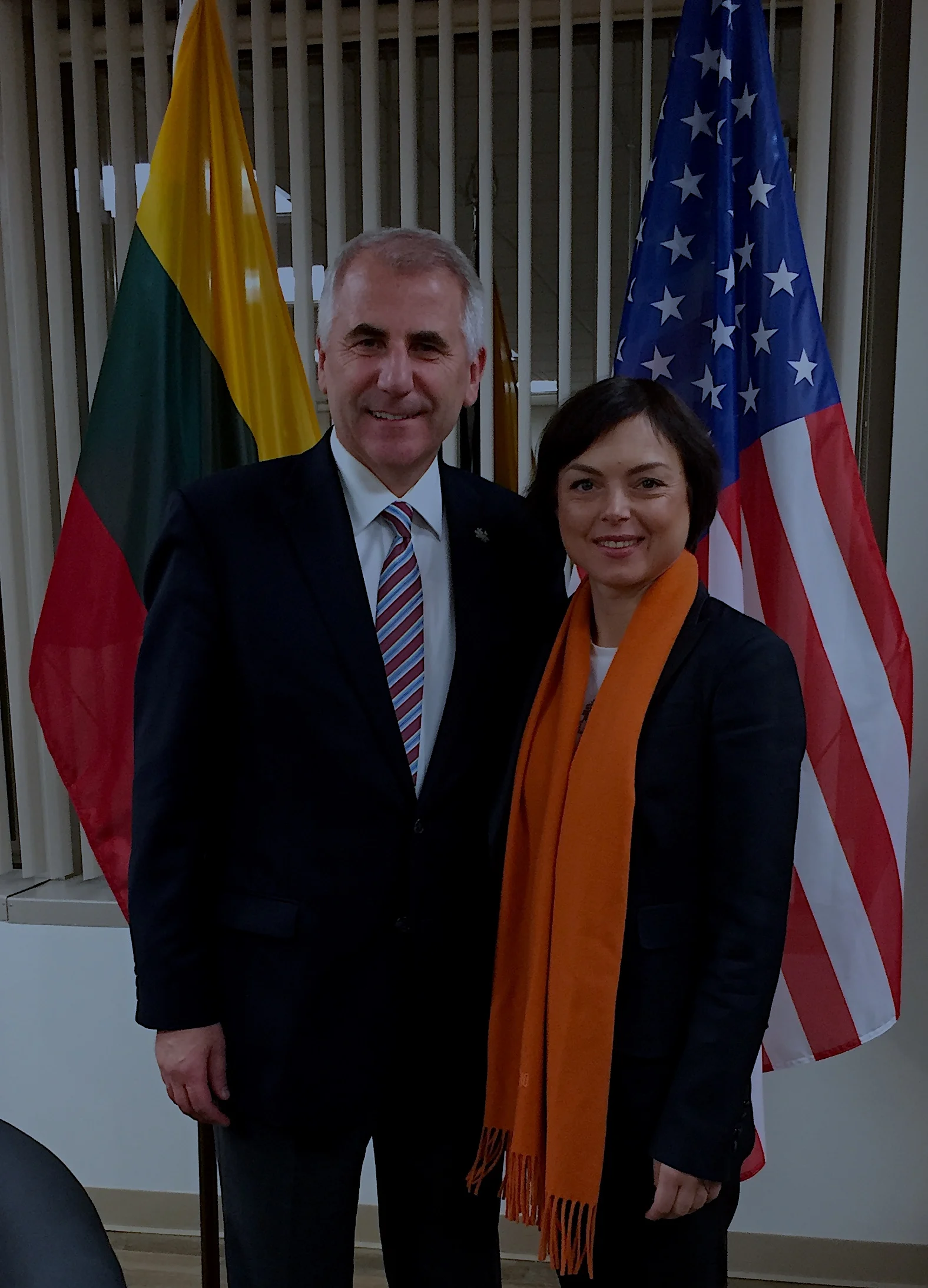 Inga Klimasauskiene, Principal of BACC Meets with Vygaudas Ušackas