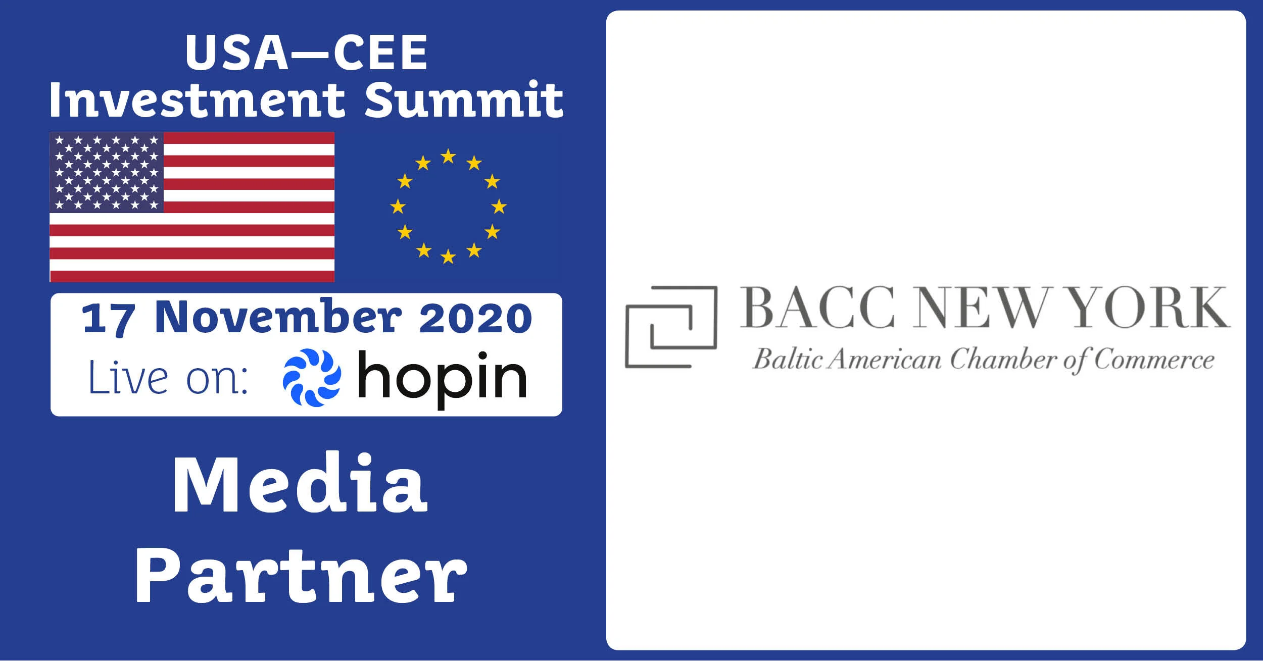 USA – CEE Investment Summit set for November 17th with 30 speakers, and 50 VIP Guests from across US and CEE