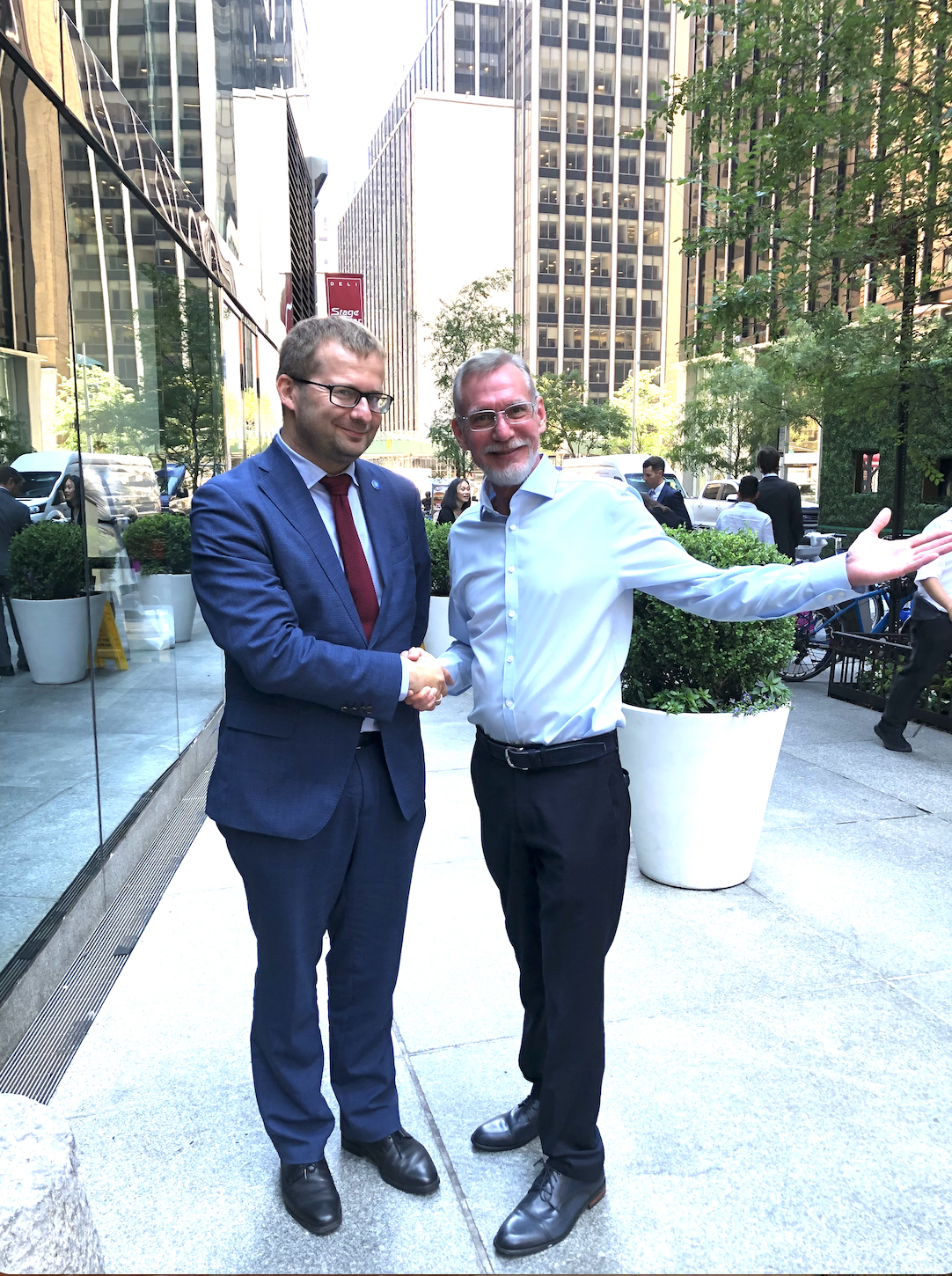 Mr. Arvo Anton, Consul General of Estonia in New York and John Kissane, Partner at Watson Farley &amp; Williams, and Board Director of BACC