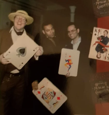 Three good friends, two great magicians, one lousy photo!