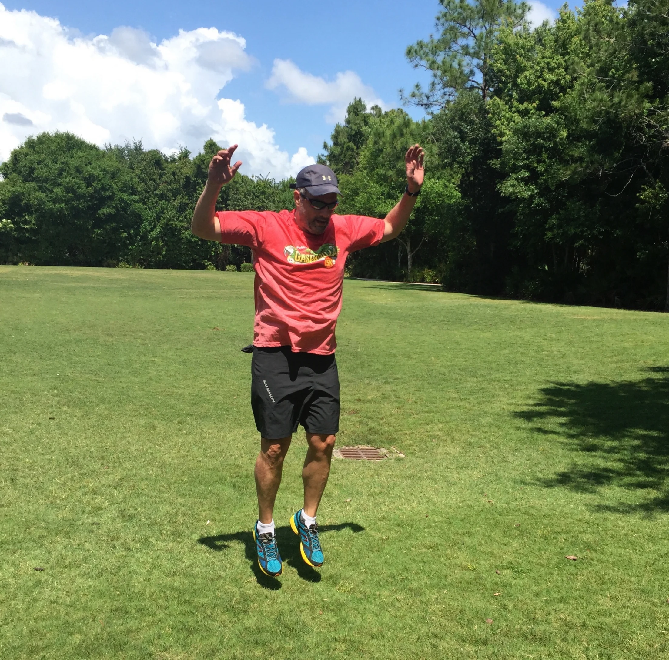 Forzafit personal training client performing outdoor strength exercises