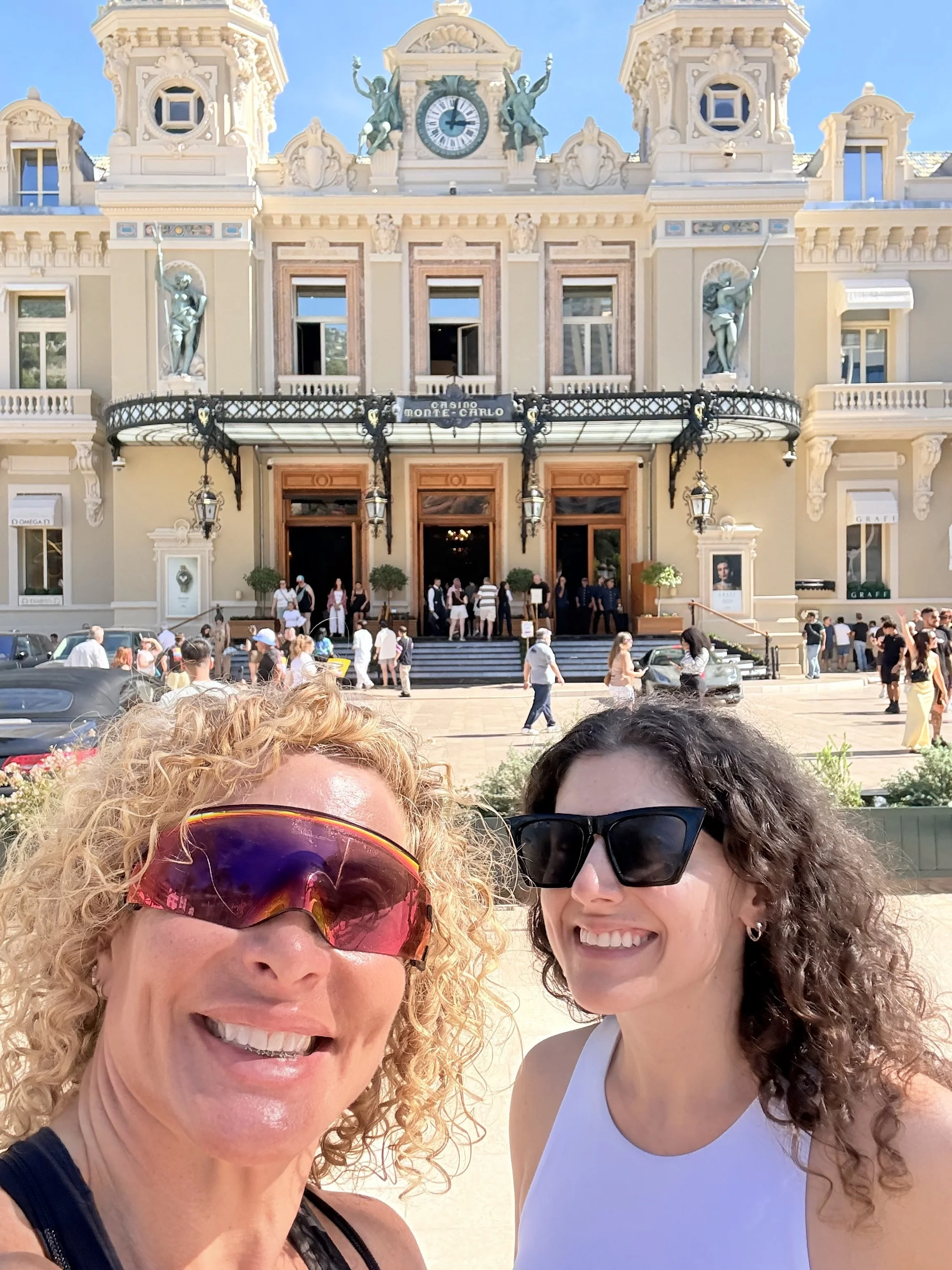 Rosa Laura with her daughter Asia in Montecarlo after IRONMAN 70.3 World Championship