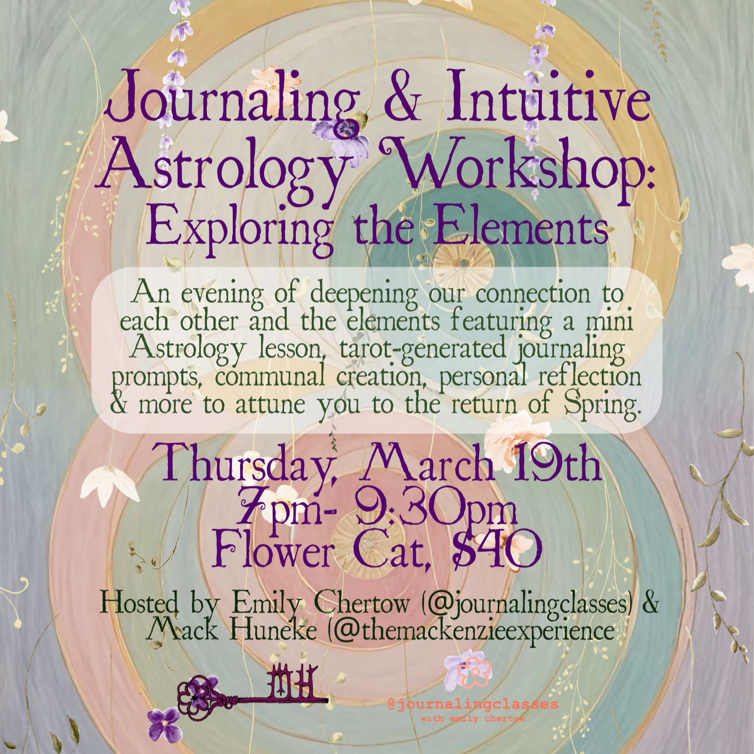 Journaling &amp; Intuitive Astrology Workshop: Exploring the Elements 