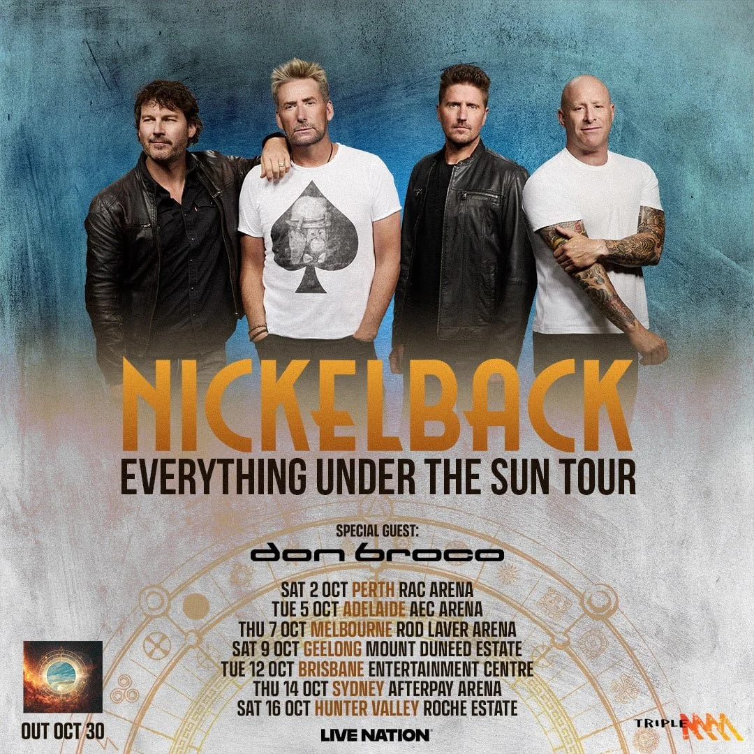 Nickelback Everything Under The Sun Australian Tour October 2027 with Don Broco: official artwork and seven tour dates