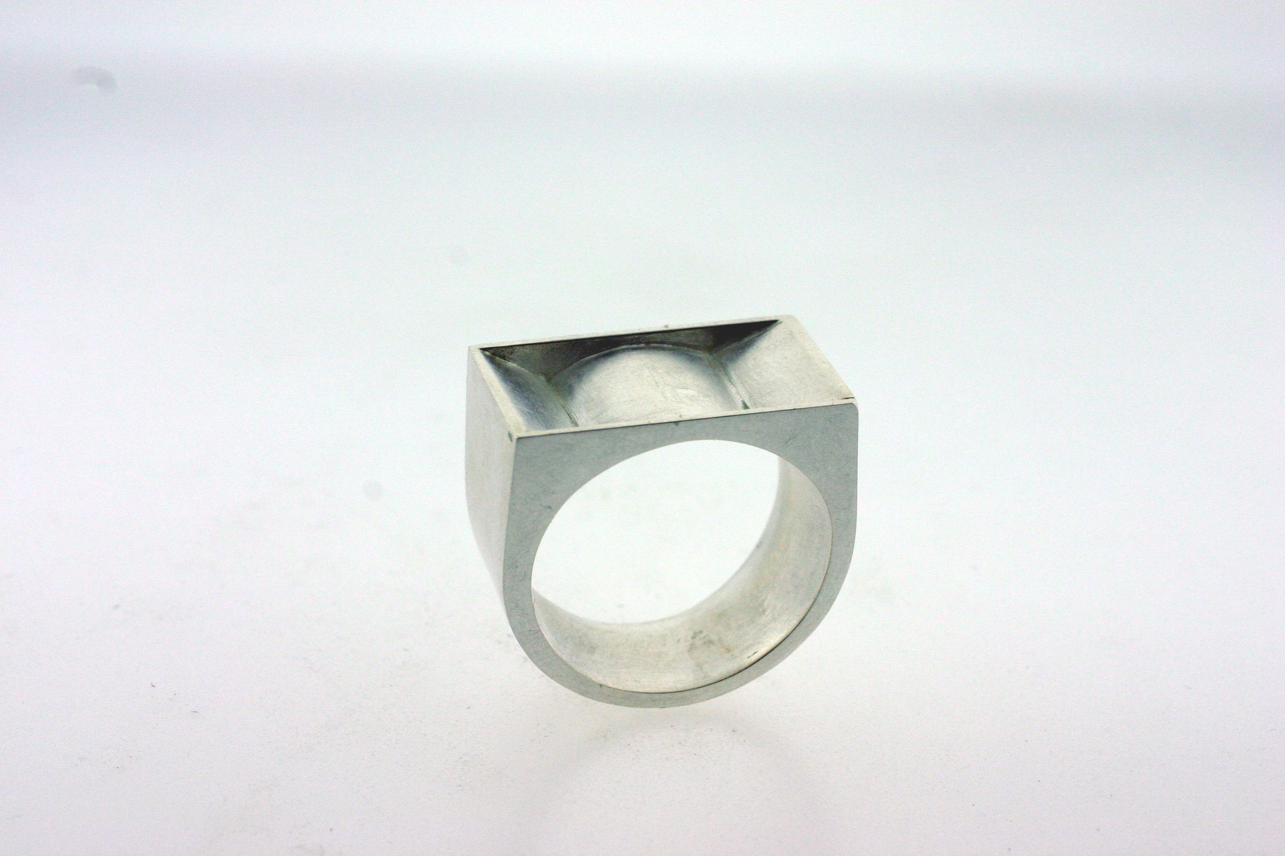  Hollow construction ring. Sterling Silver. 