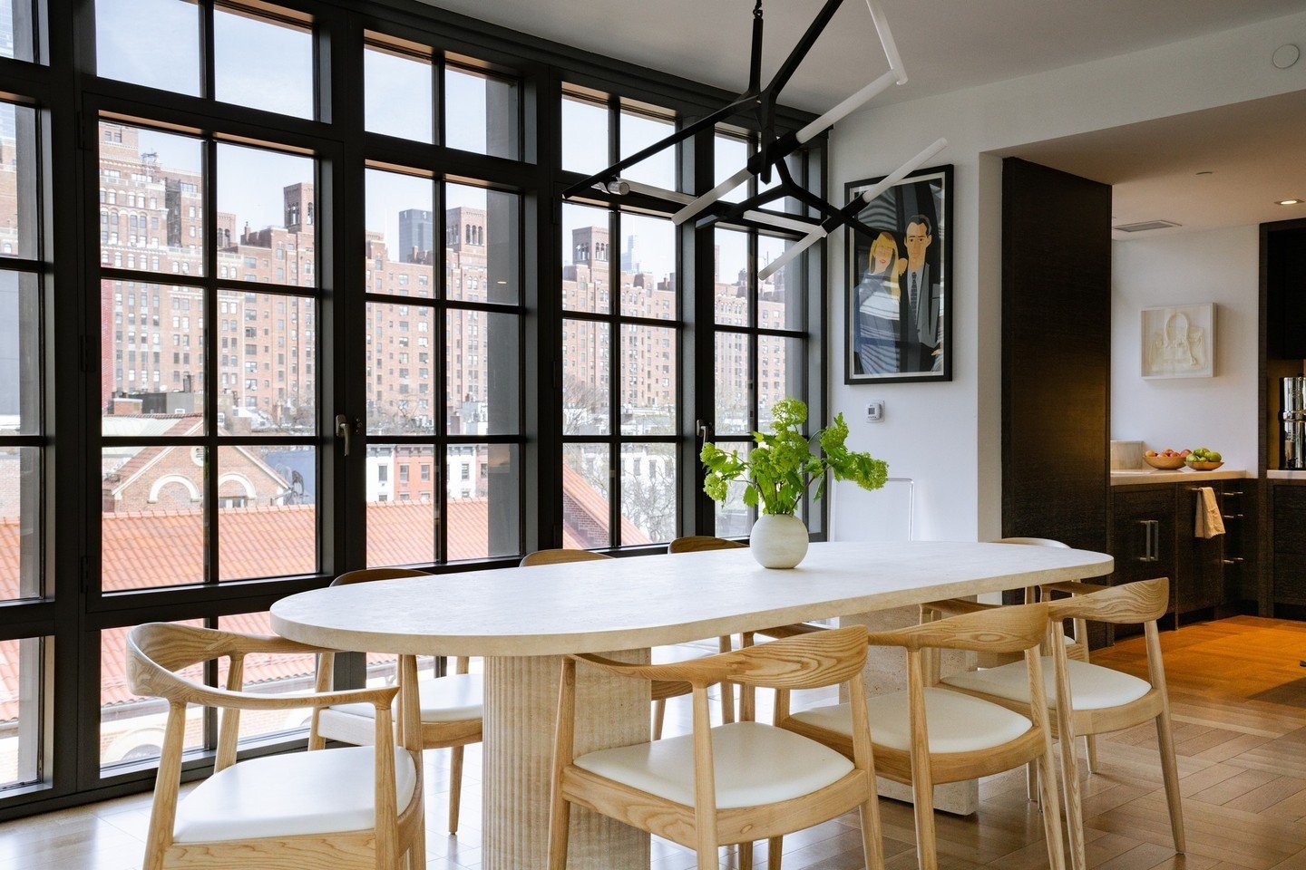 Dining room view of West Chelsea⁠
.⁠
.⁠
.⁠
.⁠
.⁠
.⁠
.⁠
.⁠
📸 @ckatherton⁠
#OrleyInteriors #WestChelsea #NewYorkCity #InteriorDesign