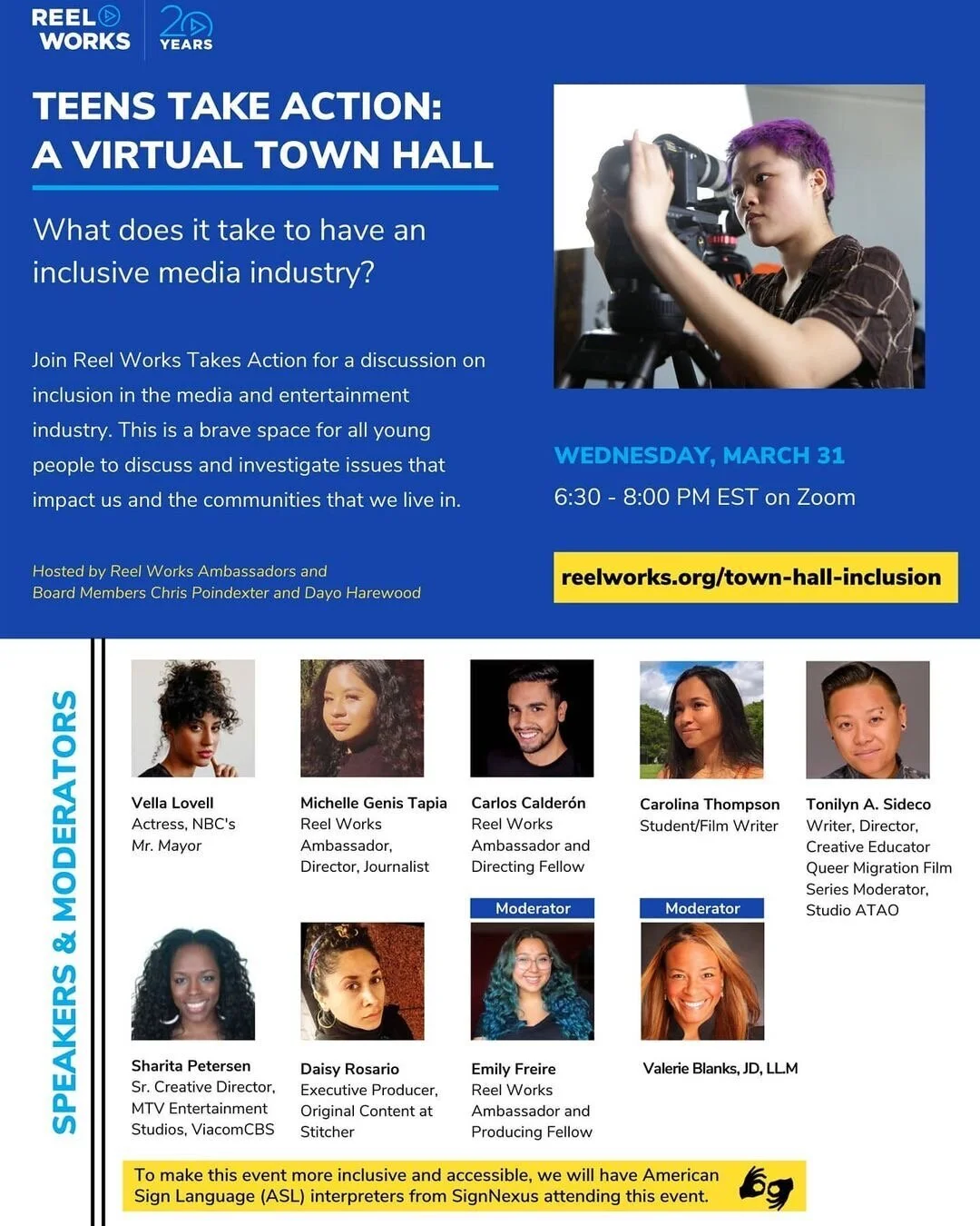 Inclusion in Media &amp; Television Town Hall w/ ReelWorks