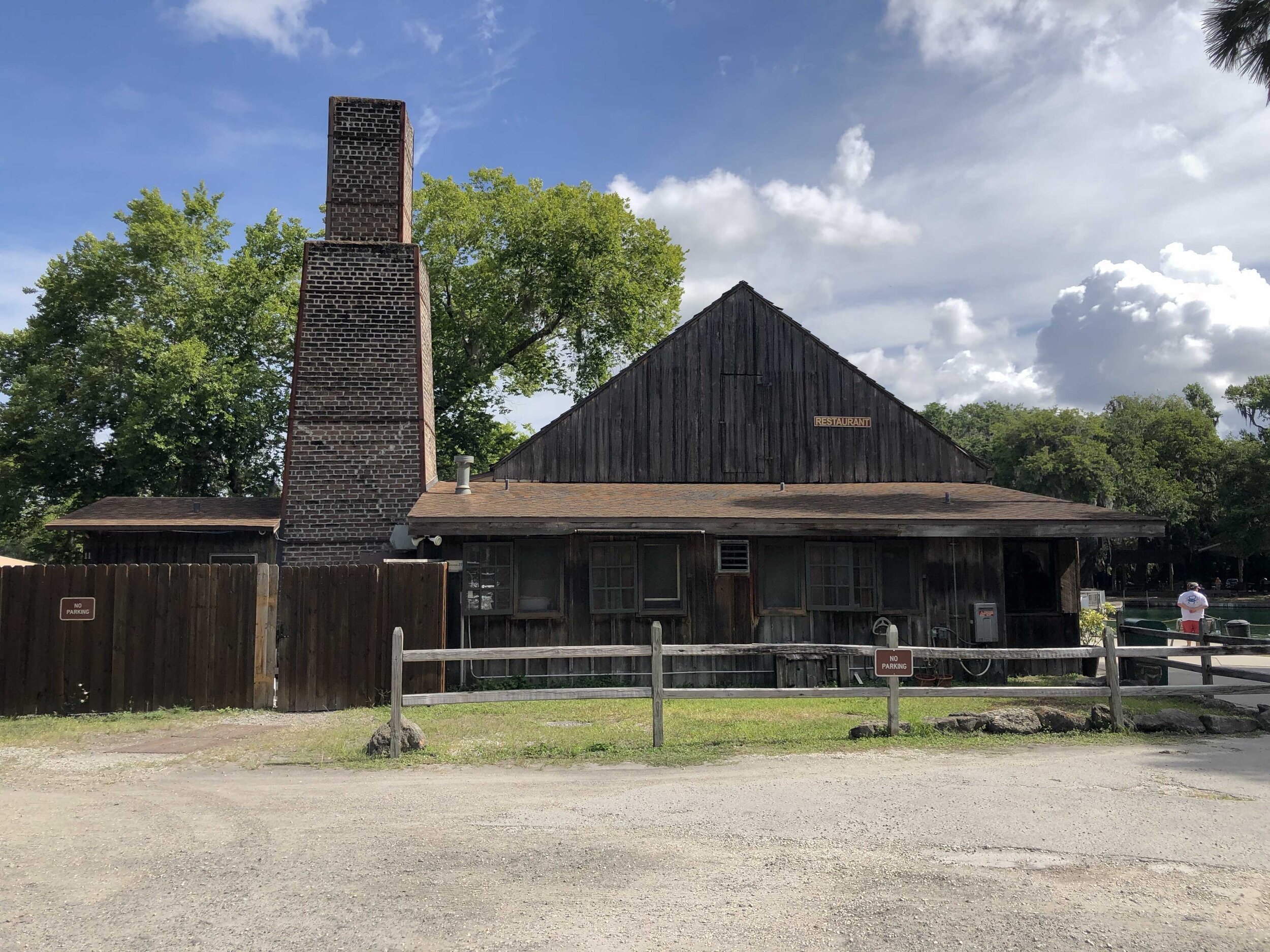  The Old Spanish Sugar Mill restaurant in DeLeon Springs State Park where you can make your own pancakes at your table.  