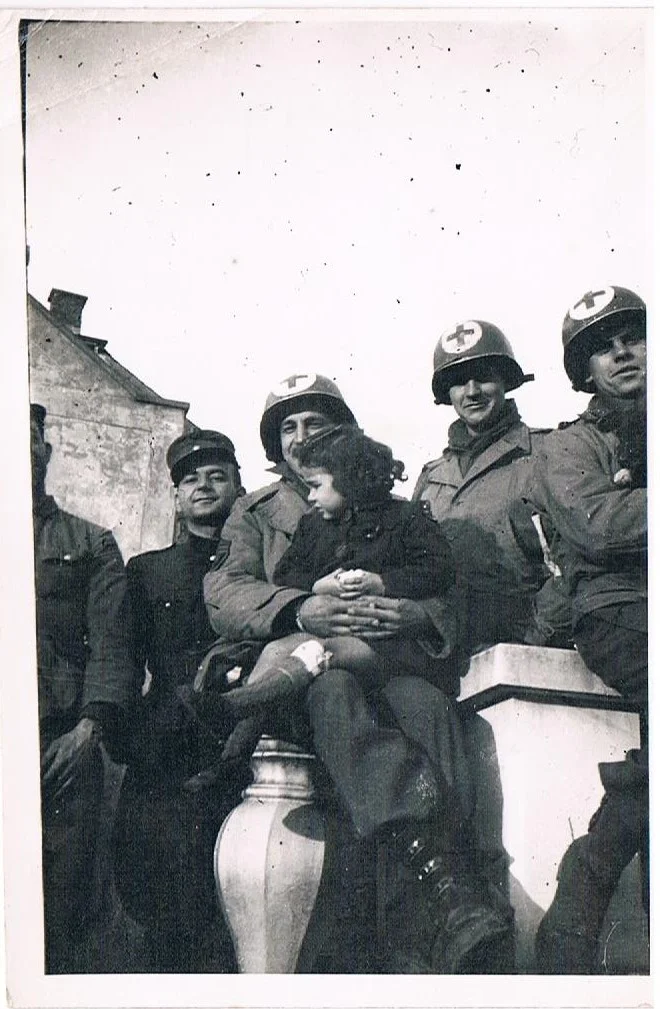 Picture taken by Gordon E. Cross, medic in the 134th Infantry Regiment of the Army National Guard while his division (the 35th, also my grandfather’s) was en-route to the Battle of the Bulge. Cross and my grandfather’s accounts are included in the book Finding St. Lo: A Memoir of War and Family link here: Ted Neill