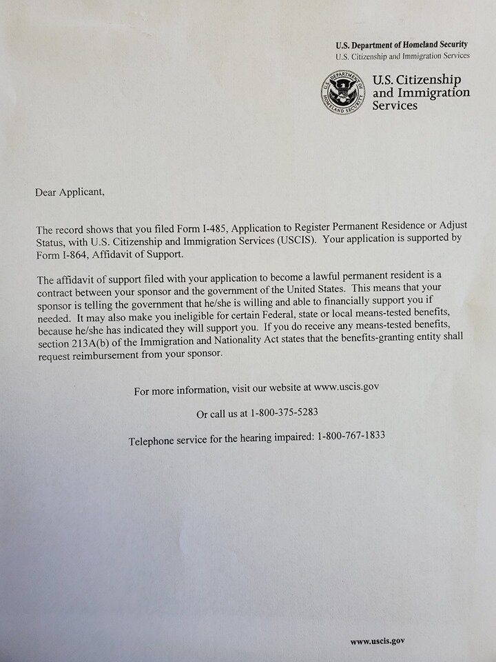 USCIS now hands out this notice at green card interviews