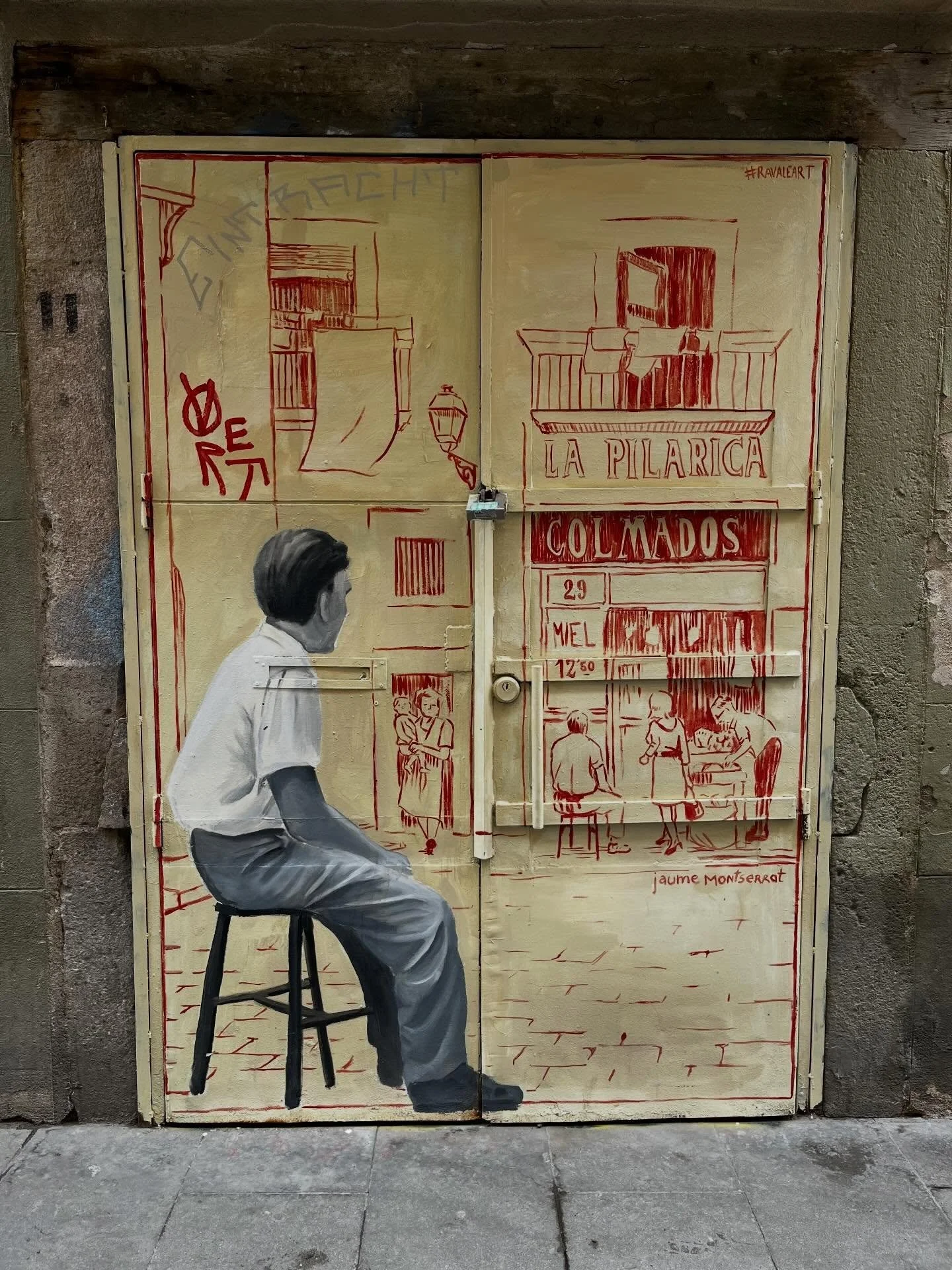 @jaumemontserrat #streetart #barcelonastreetart #barcelonastreetstyletour #streetarttourbarcelona #barcelonastreetarttour