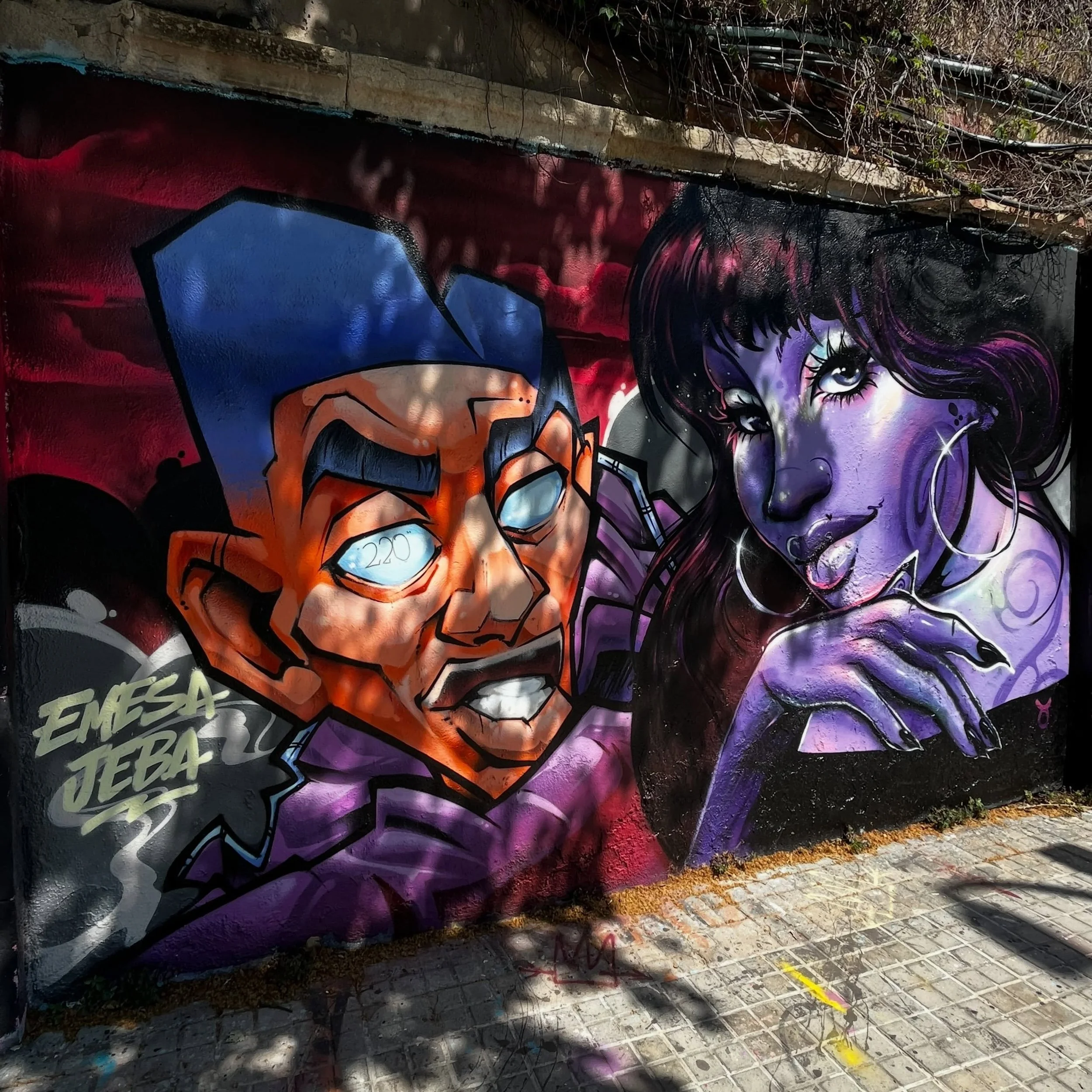 @jebaldn @emesa_amze #streetart #barcelonastreetart #barcelonastreetstyletour #streetarttourbarcelona #barcelonastreetarttour