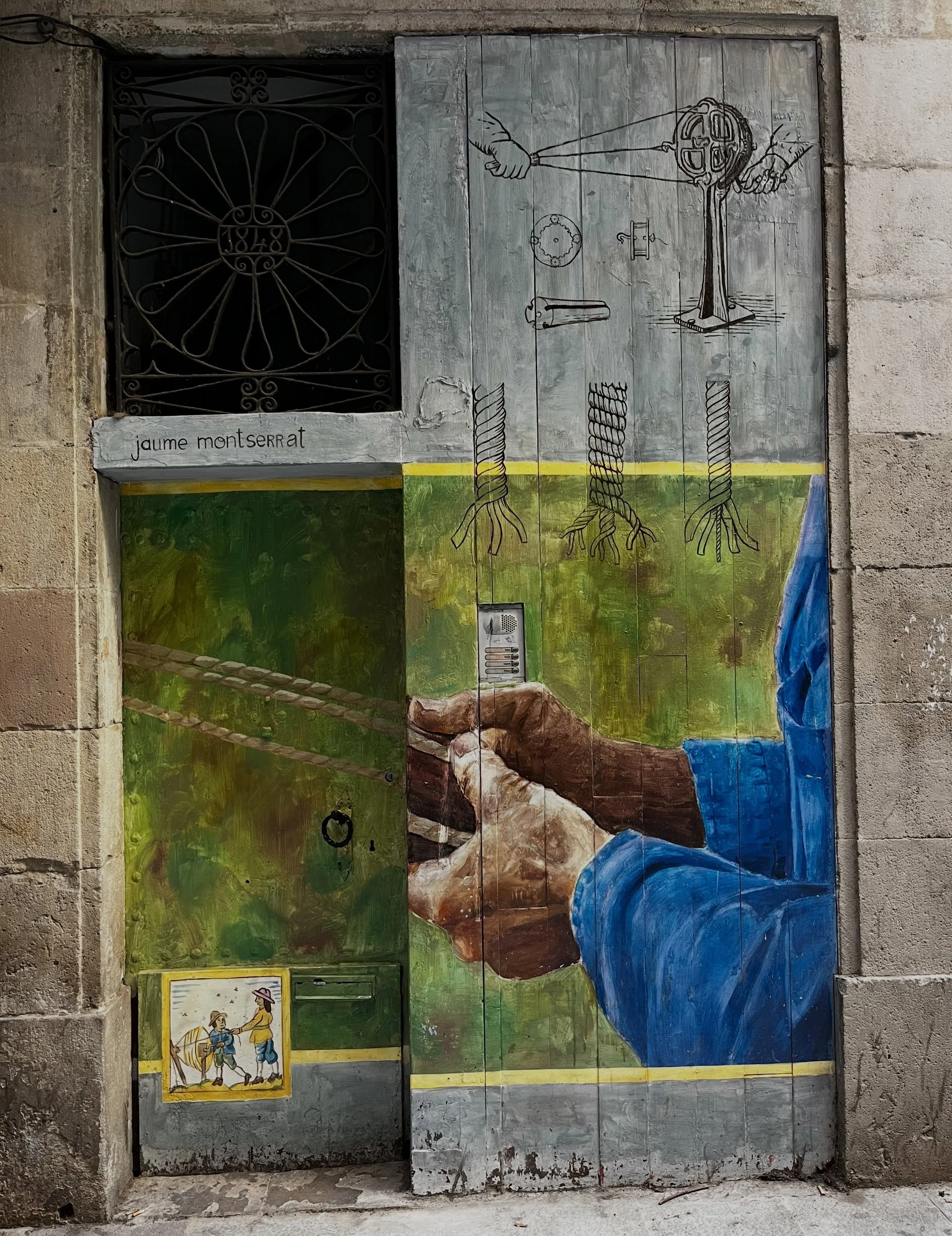 @jaumemontserrat #streetart #barcelonastreetart #barcelonastreetstyletour #streetarttourbarcelona #barcelonastreetarttour