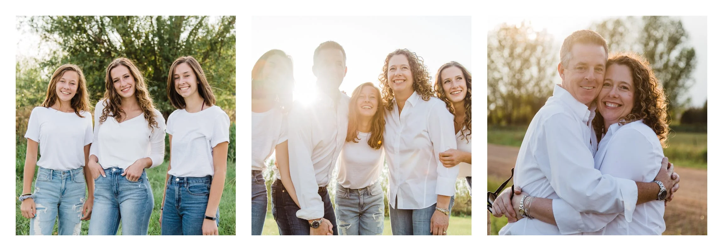 Photos of the Davia family from their family portrait shoot in Erie, Colorado.