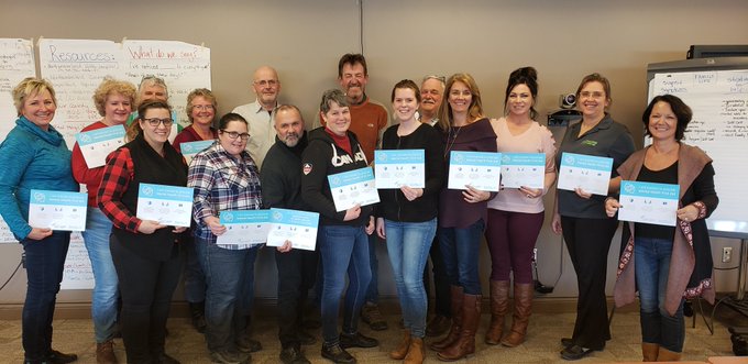 Northumberland Federation of Agriculture members, certified in MHFA Basic March 2019.
