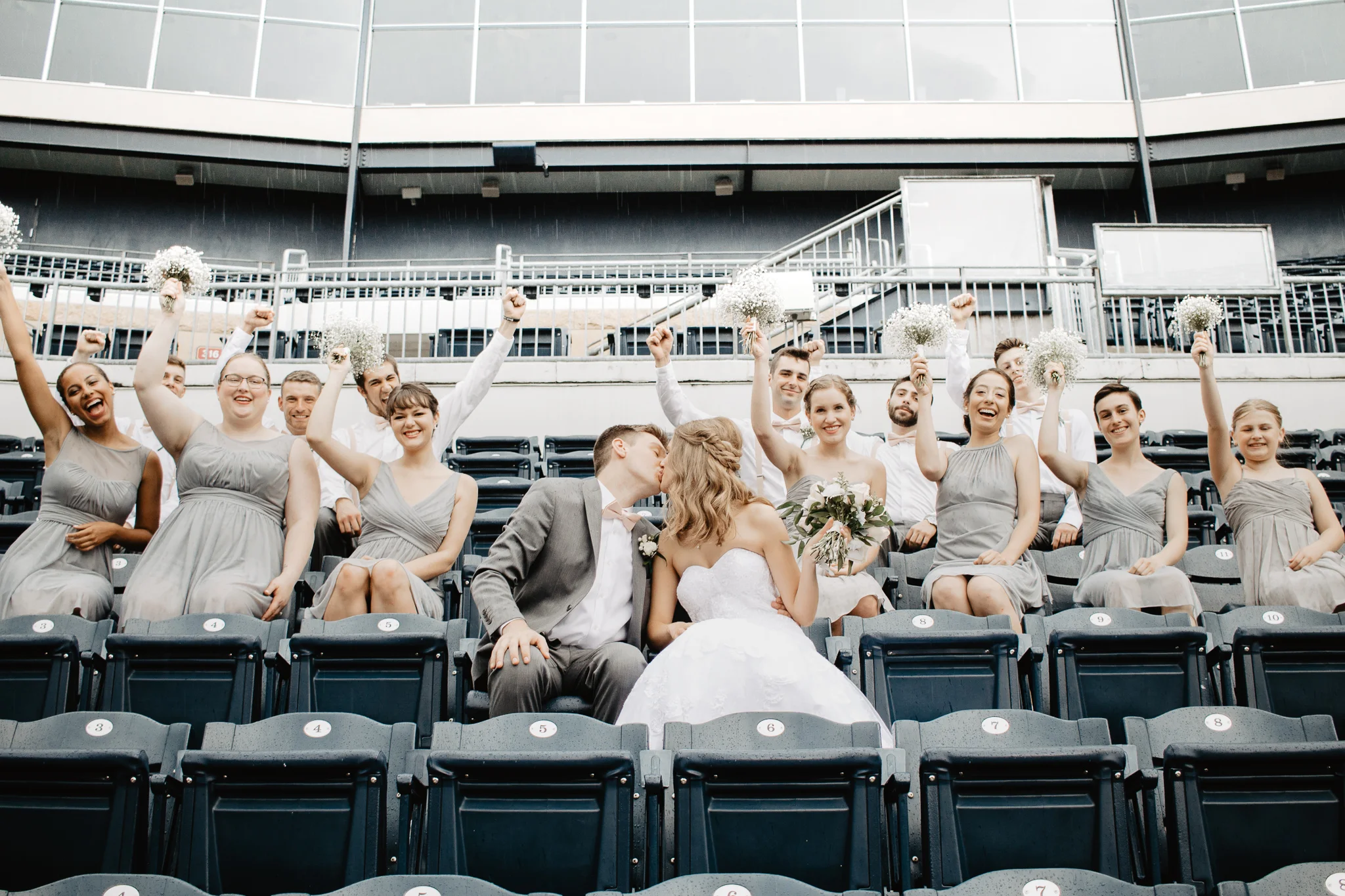 Blush + Gray Pittsburgh PNC Park Wedding | Ohio Wedding Photographer | Catherine Milliron Photography