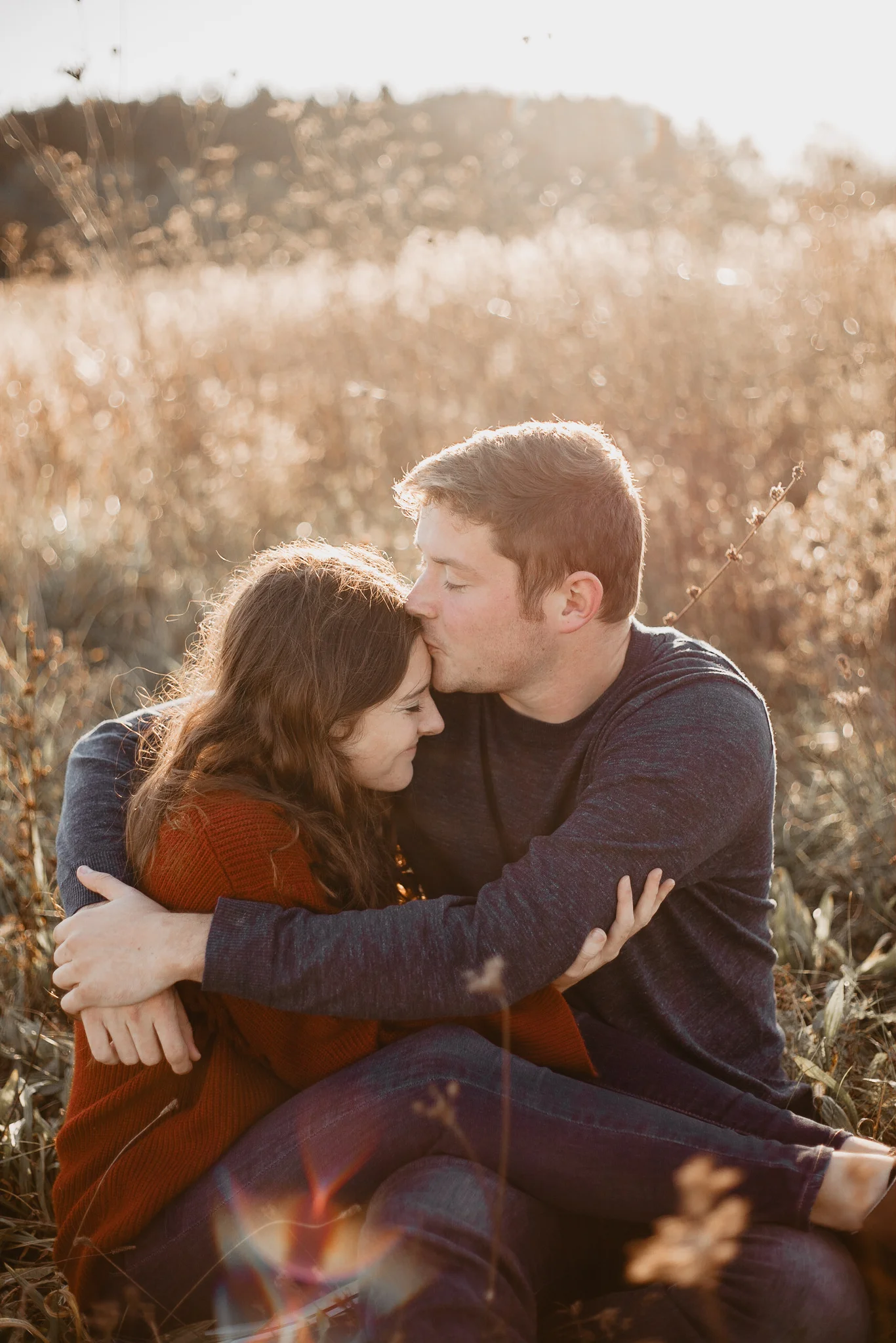 Danielle + Aaron | Ohio Fall Field Sunset Engagement Session | Columbus Ohio Wedding + Engagement Photographer | Catherine Milliron Photography