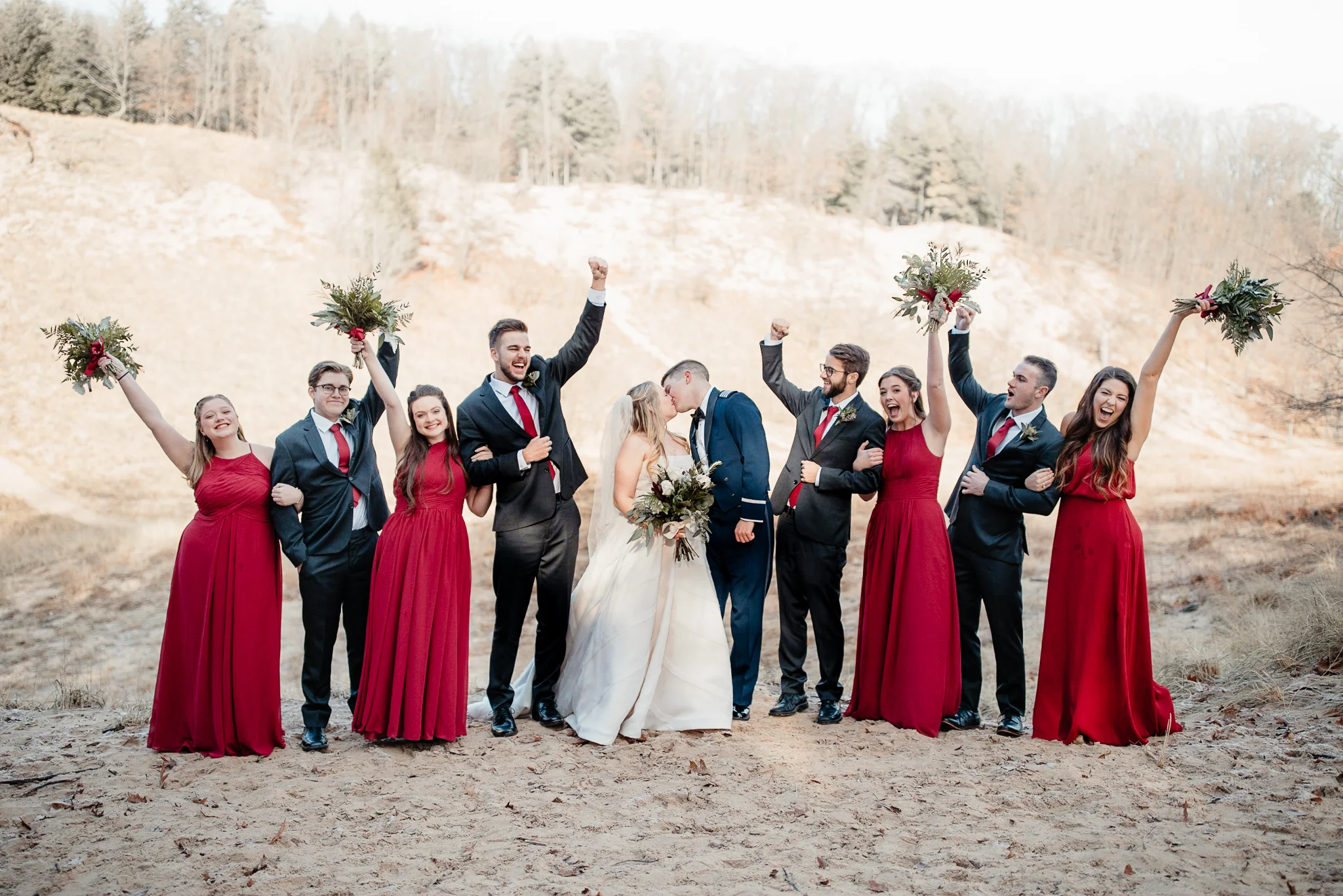 Megan + Jay | Cranberry and Gold Christmas Michigan Wedding | Ohio Wedding + Engagement Photographer | Catherine Milliron Photography