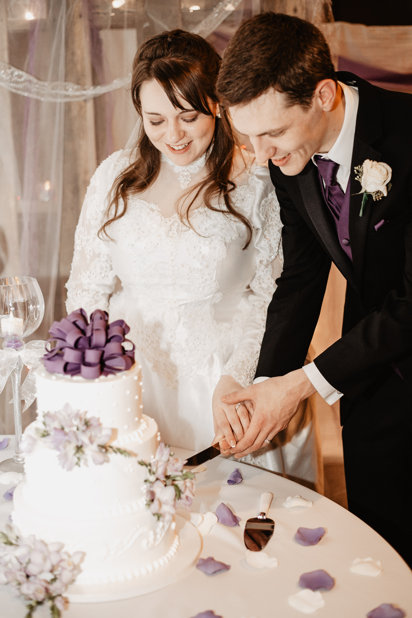 Michaela + Michael | Lilac and Ivory Saint Joseph Michigan Winter Wedding | Ohio Wedding + Engagement Photographer | Catherine Milliron Photography