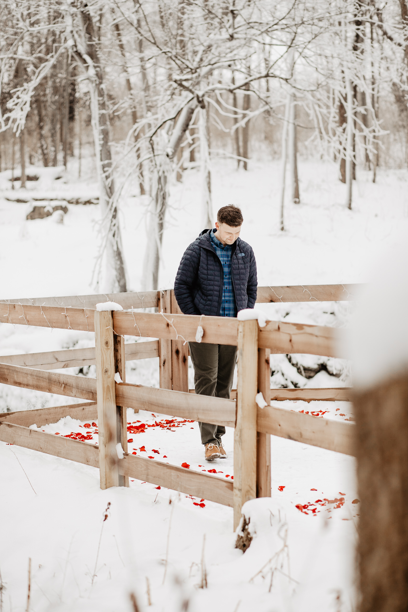 Anna + Stephen | Ohio Waterfall Winter Surprise Proposal | Columbus Wedding + Engagement Photographer | Catherine Milliron Photography