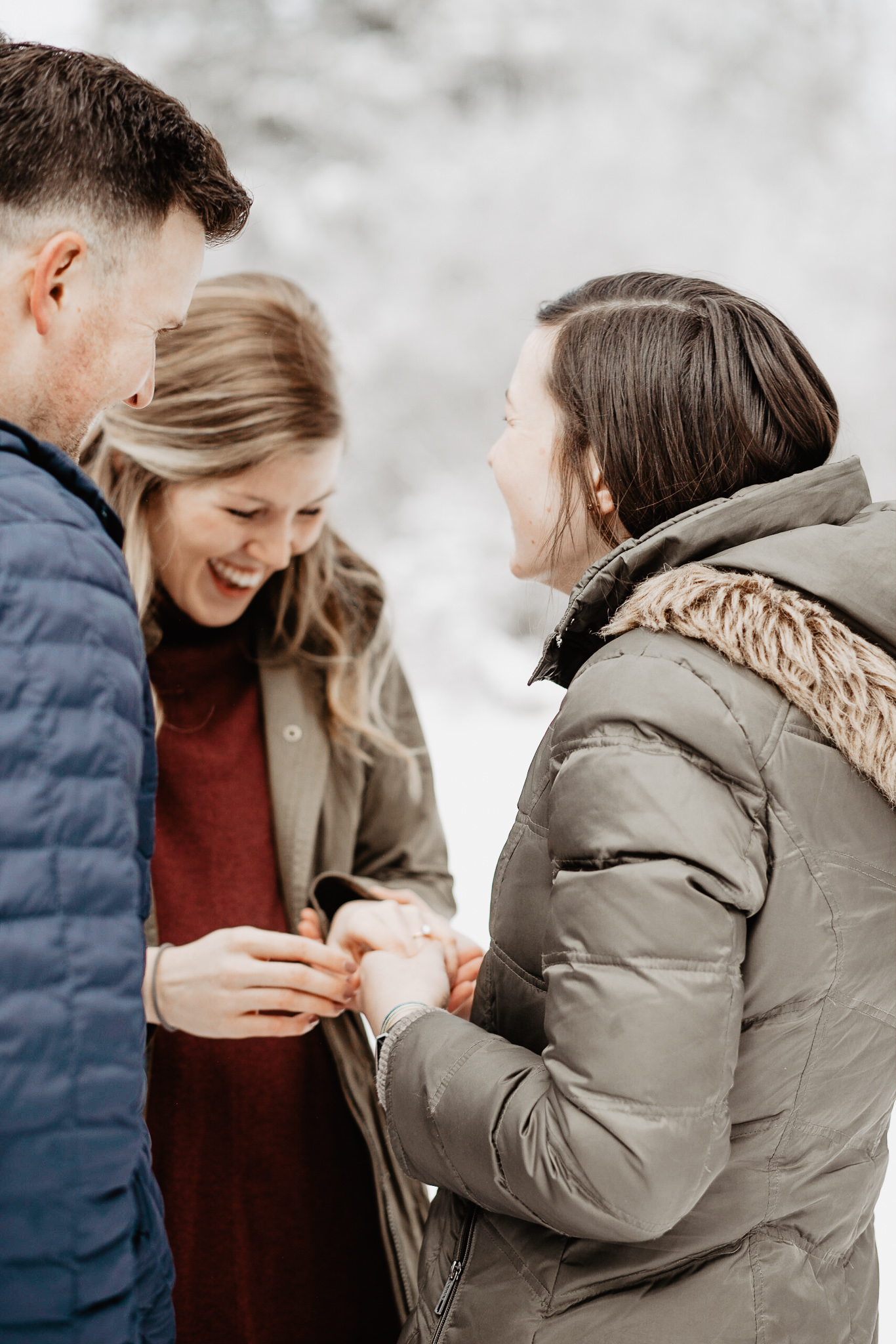 Anna + Stephen | Ohio Waterfall Winter Surprise Proposal | Columbus Wedding + Engagement Photographer | Catherine Milliron Photography