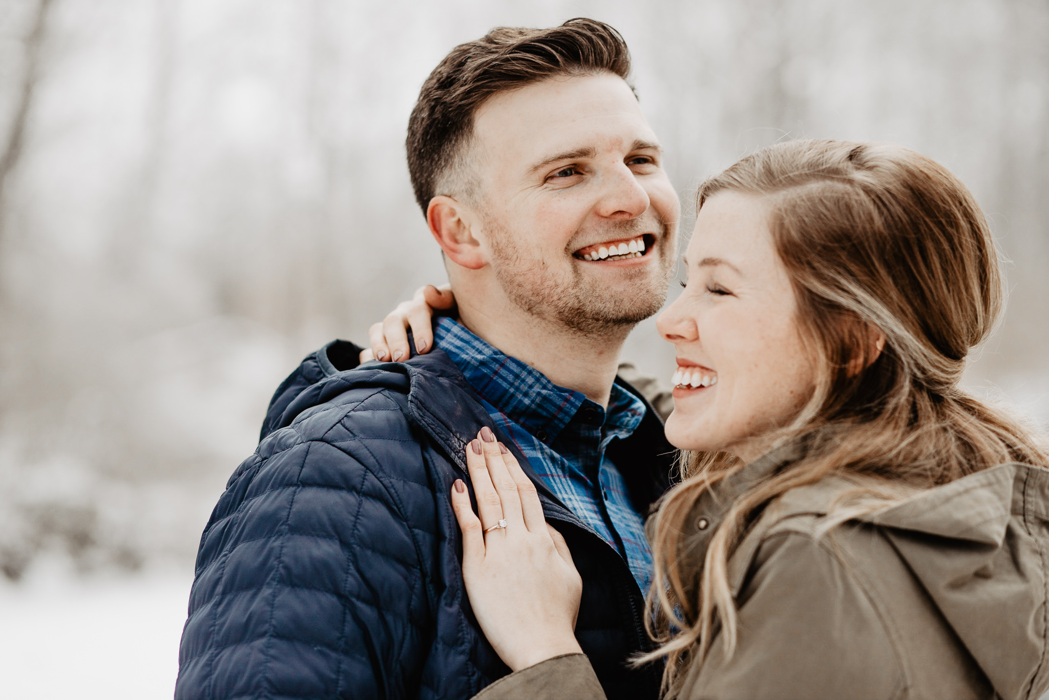 Anna + Stephen | Ohio Waterfall Winter Surprise Proposal | Columbus Wedding + Engagement Photographer | Catherine Milliron Photography