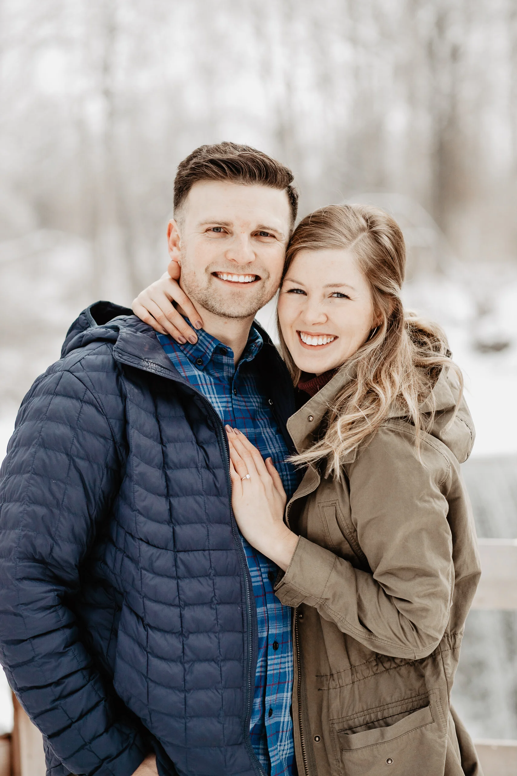 Anna + Stephen | Ohio Waterfall Winter Surprise Proposal | Columbus Wedding + Engagement Photographer | Catherine Milliron Photography