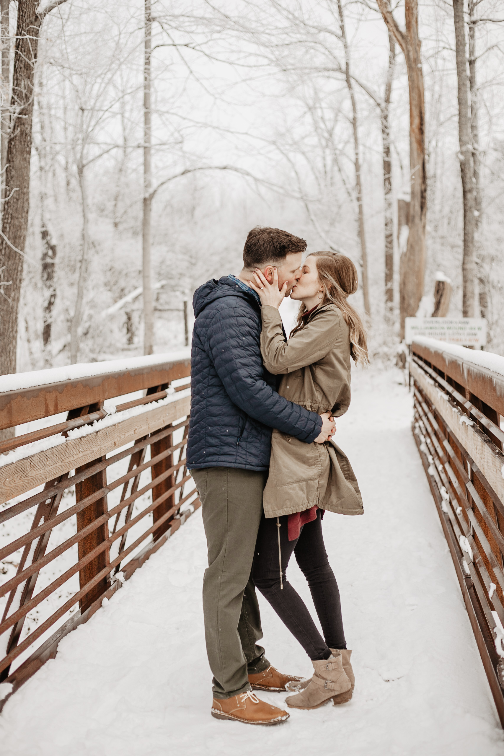 Anna + Stephen | Ohio Waterfall Winter Surprise Proposal | Columbus Wedding + Engagement Photographer | Catherine Milliron Photography