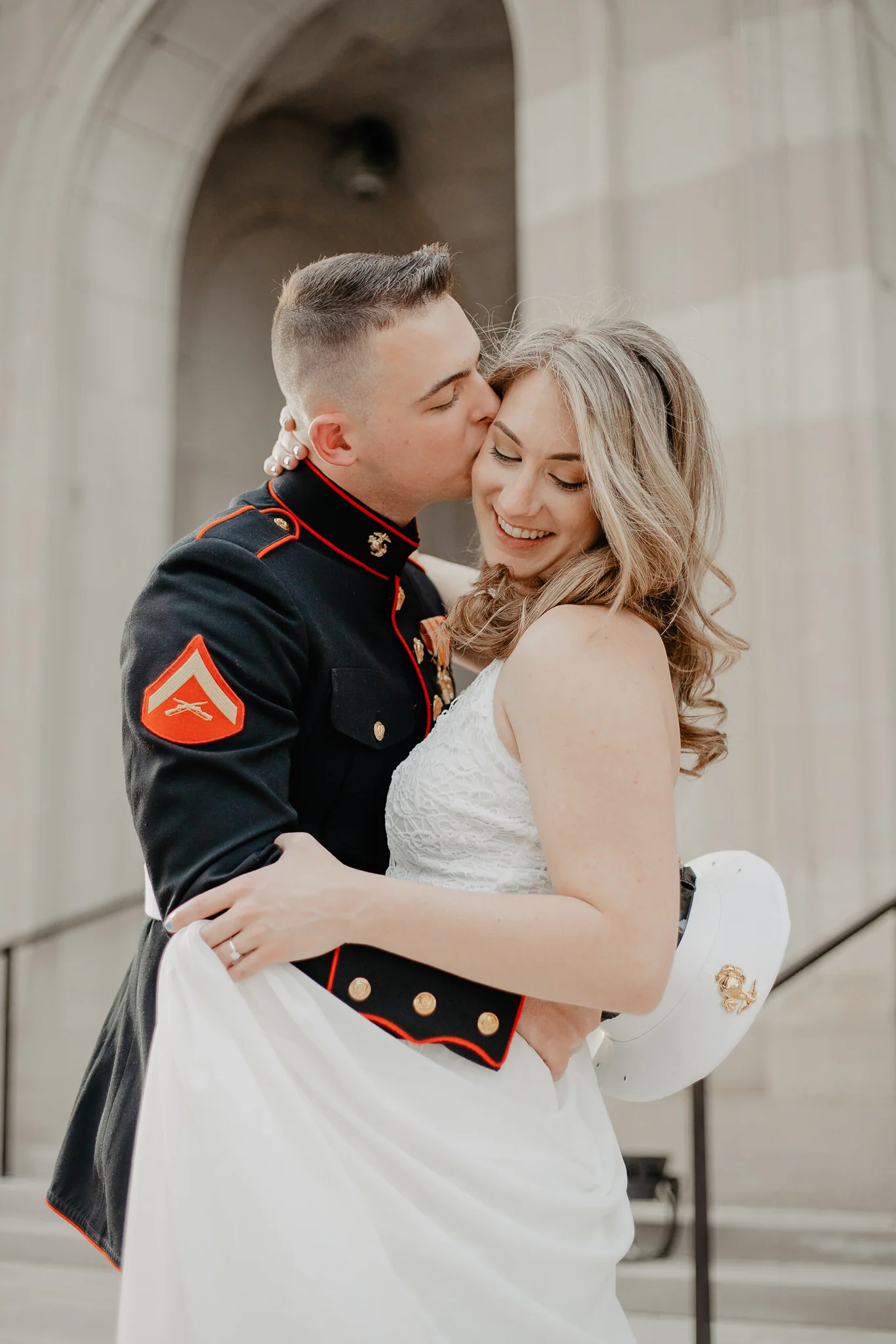 Emily + Daniel | Stunning Columbus Museum of Art Military Engagement Session | Catherine Milliron Photography | Ohio Wedding + Engagement Photographer