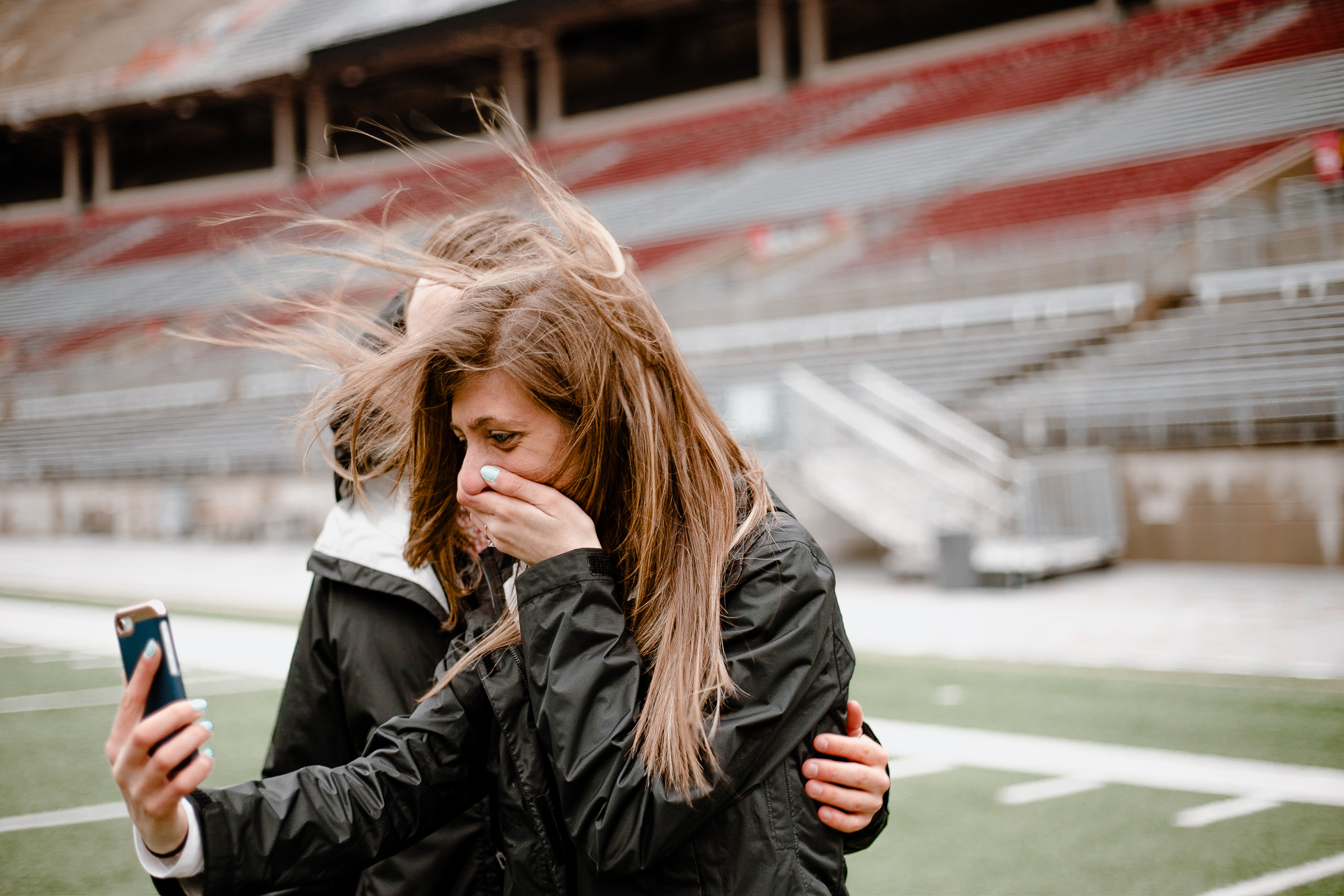 Jill + Cory | Ohio State Football Stadium Surprise Proposal | Catherine Milliron Photography | Ohio Wedding + Engagement Photographer