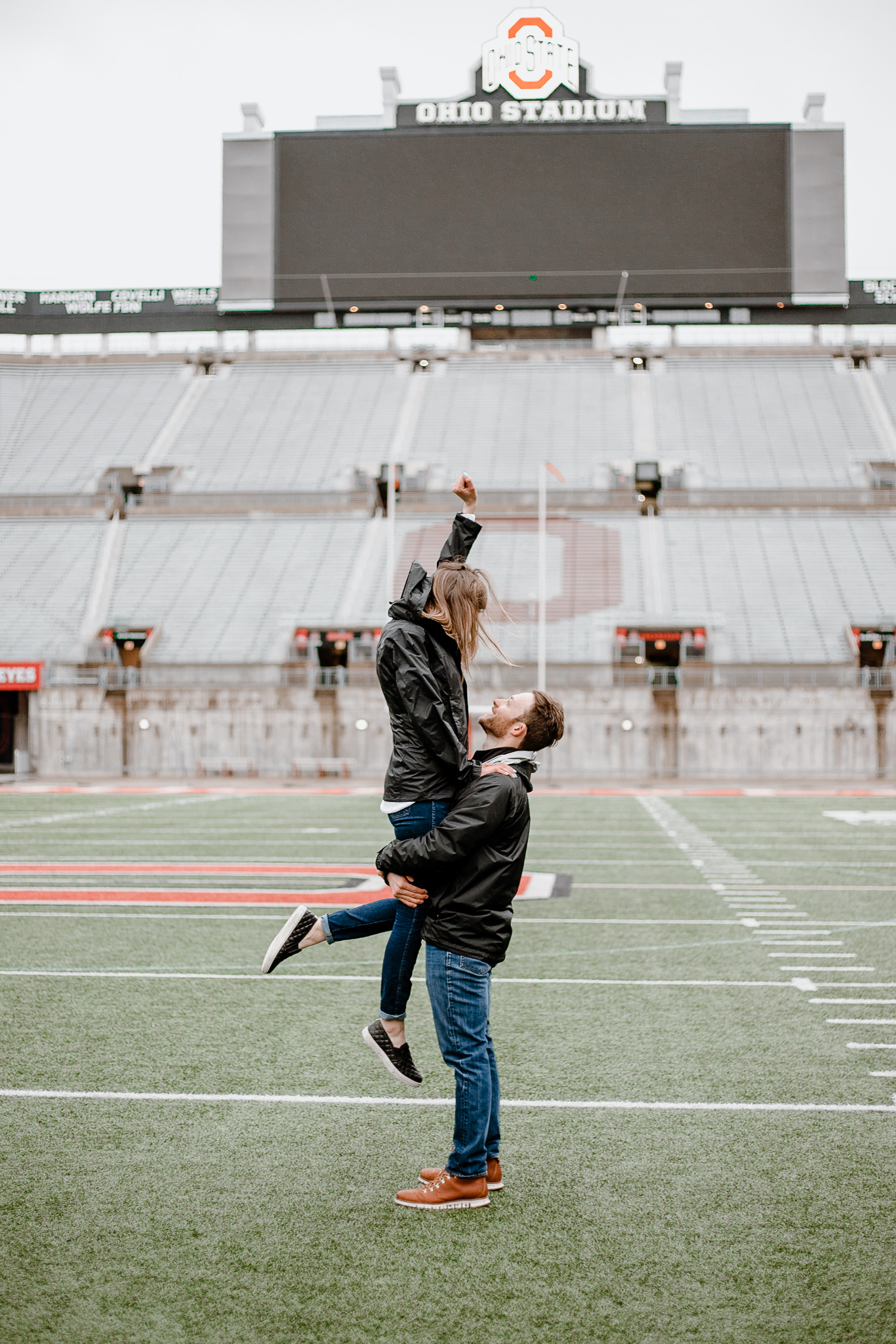 Jill + Cory | Ohio State Football Stadium Surprise Proposal | Catherine Milliron Photography | Ohio Wedding + Engagement Photographer