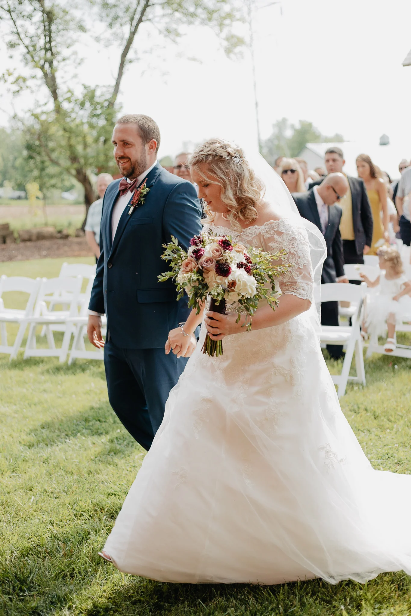 Hannah + Mike | Chianti and Navy Columbus Wedding at Little Brooke Meadow | Catherine Milliron Photography | Ohio Wedding + Engagement Photographer