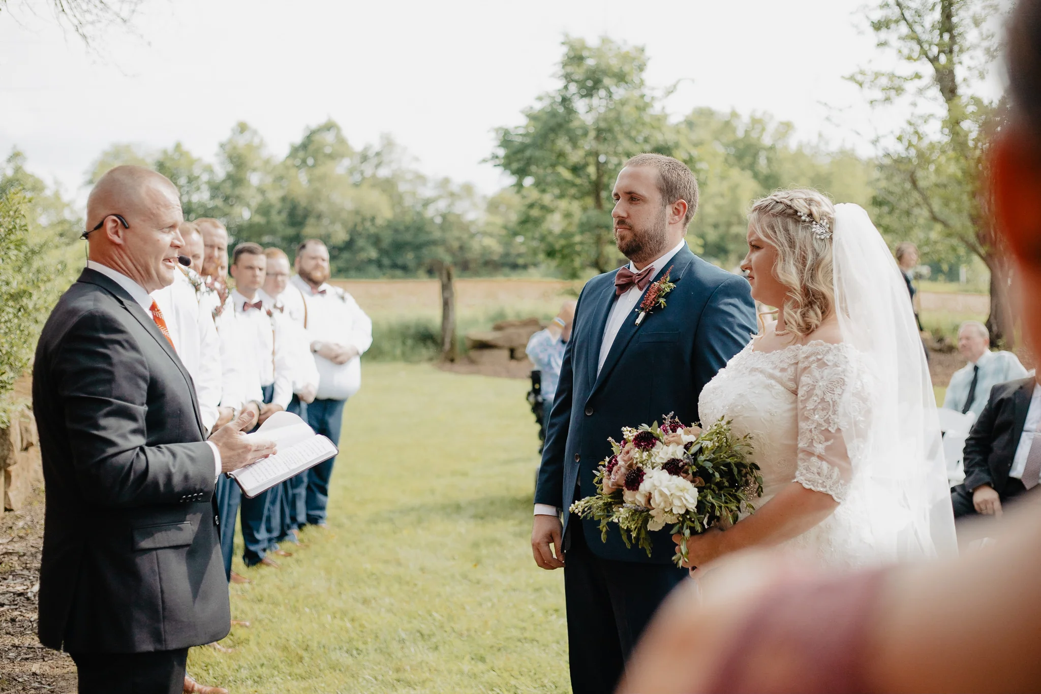 Hannah + Mike | Chianti and Navy Columbus Wedding at Little Brooke Meadow | Catherine Milliron Photography | Ohio Wedding + Engagement Photographer