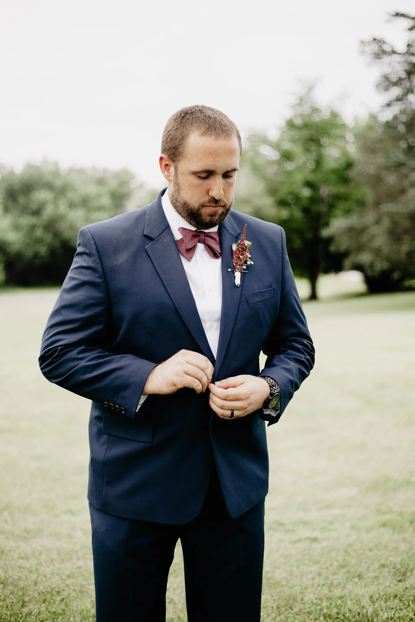 Hannah + Mike | Chianti and Navy Columbus Wedding at Little Brooke Meadow | Catherine Milliron Photography | Ohio Wedding + Engagement Photographer