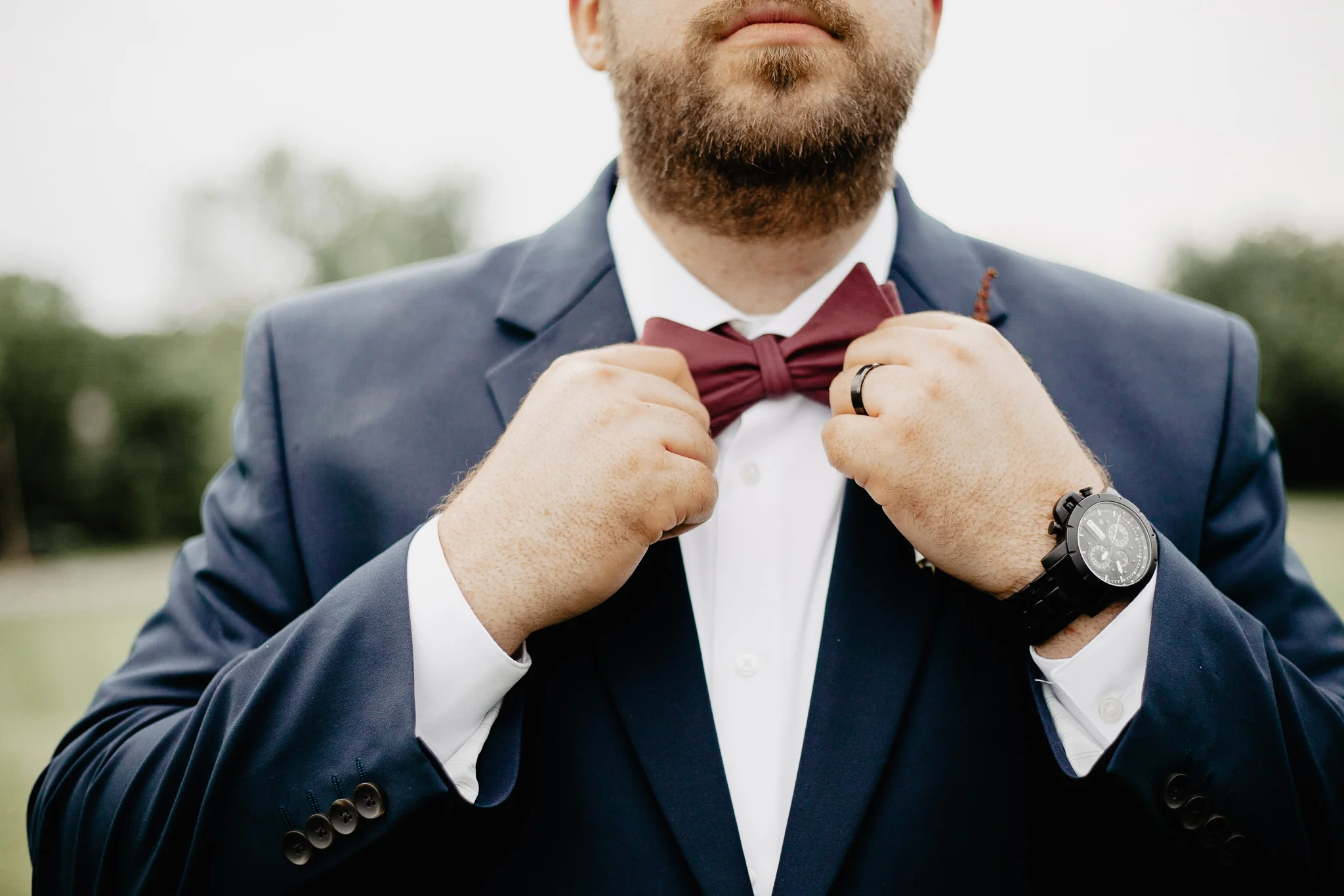 Hannah + Mike | Chianti and Navy Columbus Wedding at Little Brooke Meadow | Catherine Milliron Photography | Ohio Wedding + Engagement Photographer