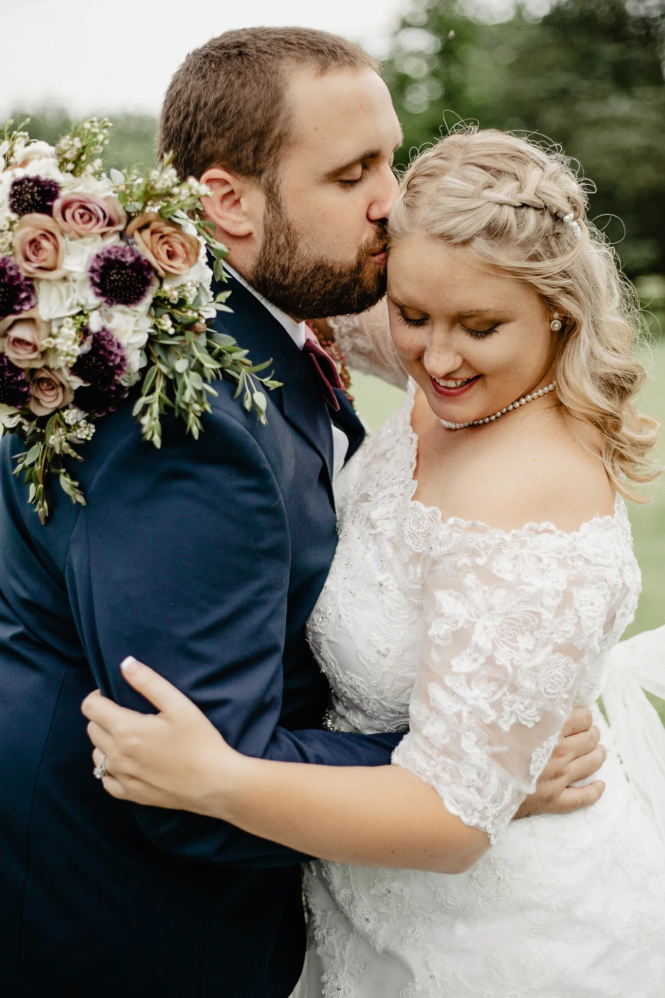 Hannah + Mike | Chianti and Navy Columbus Wedding at Little Brooke Meadow | Catherine Milliron Photography | Ohio Wedding + Engagement Photographer