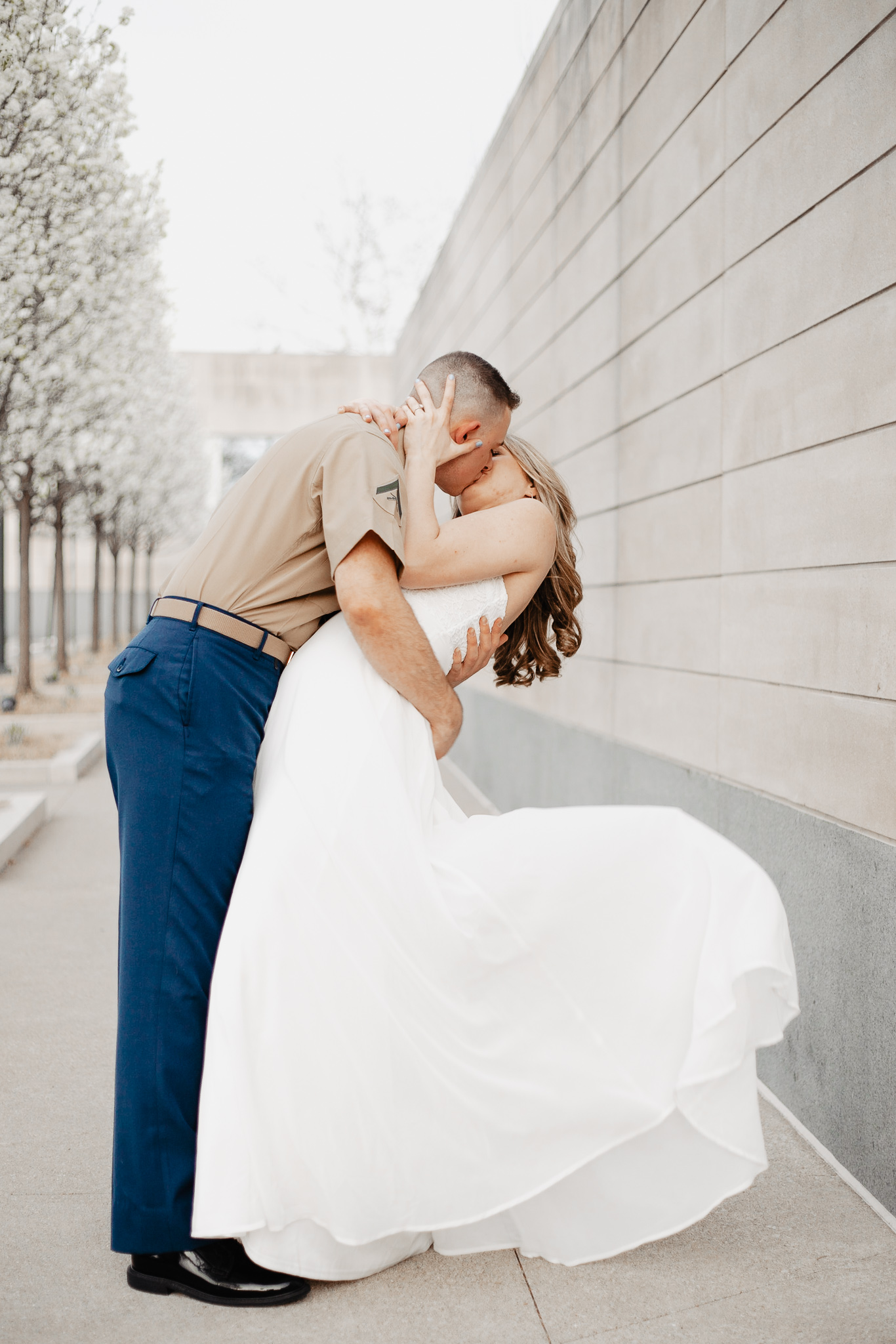 Emily + Daniel | Stunning Columbus Museum of Art Military Engagement Session | Catherine Milliron Photography | Ohio Wedding + Engagement Photographer