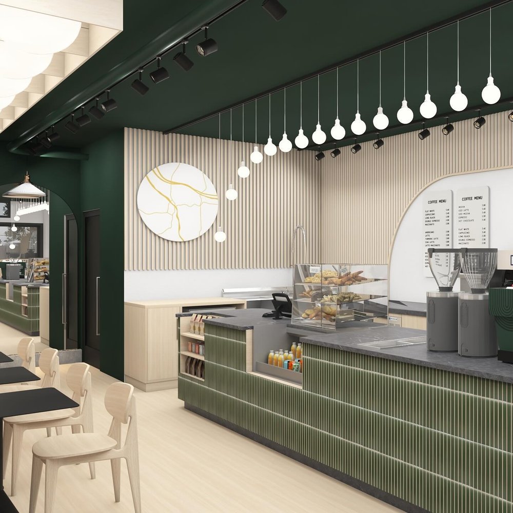 We&rsquo;re excited for the new @stumptowncoffee to open in downtown Portland! Check out some renders of our Japandi-inspired space, and experience the cafe live starting on 4/20. 💙☕️💙