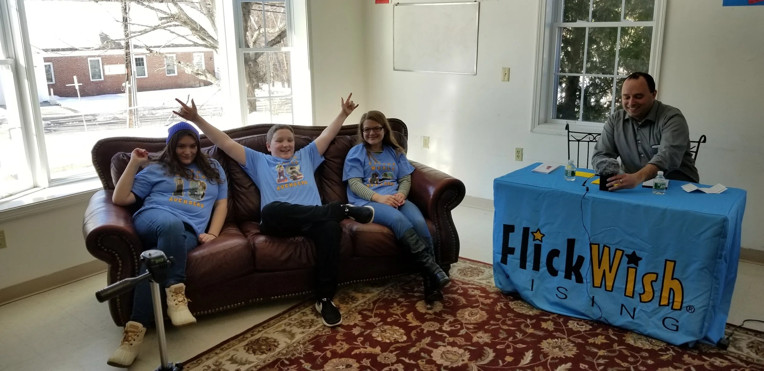 L-R: The FlickWish Family – Bill, Tara, and Brandon Harris