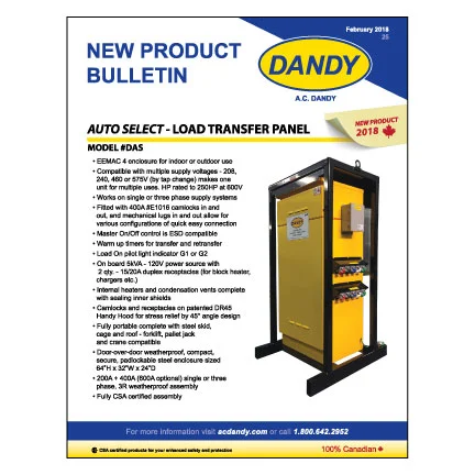 Auto Select Load Transfer Panel
